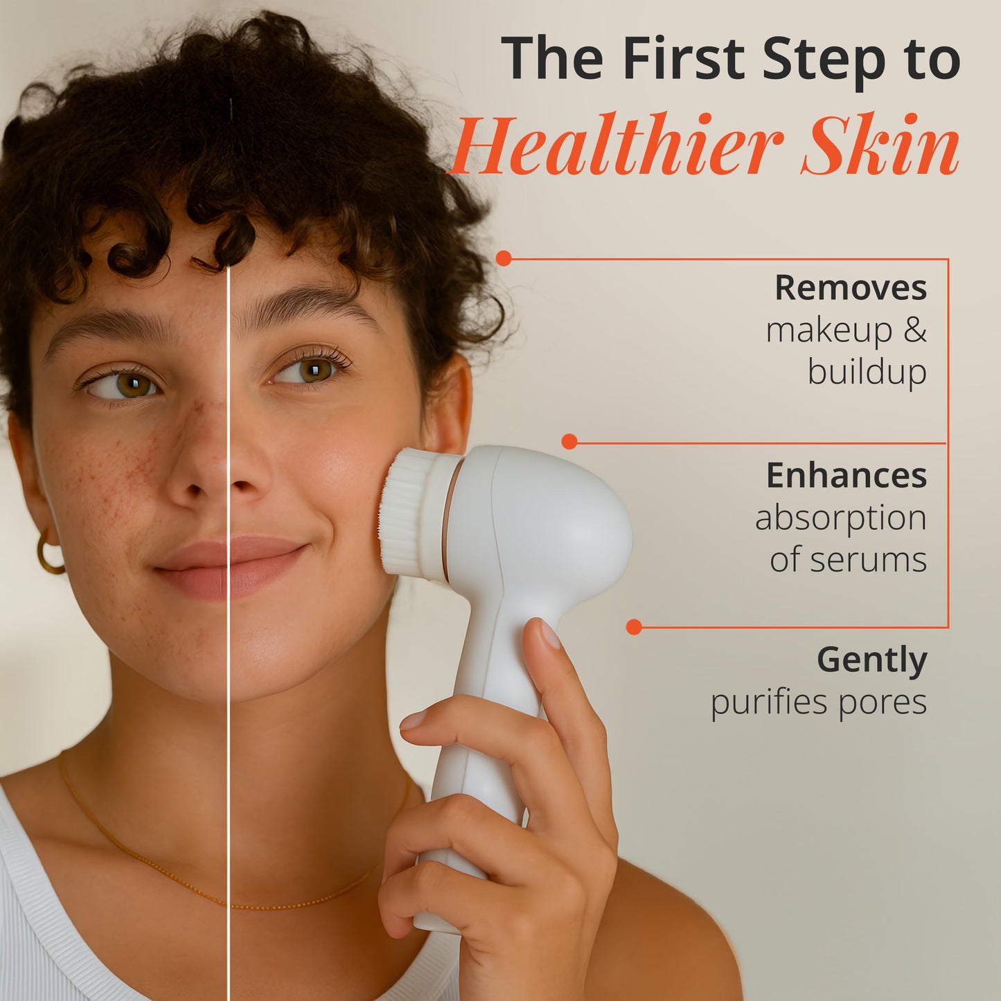 Vanity Planet Aira Ionic Facial Steamer + Raedia 2.0 Facial Cleansing Brush (White) – Prep & Deep Cleanse Skincare Bundle for Glowing, Clear Skin – Ionic Steam + 4 Brush Heads for Spa-Quality Results