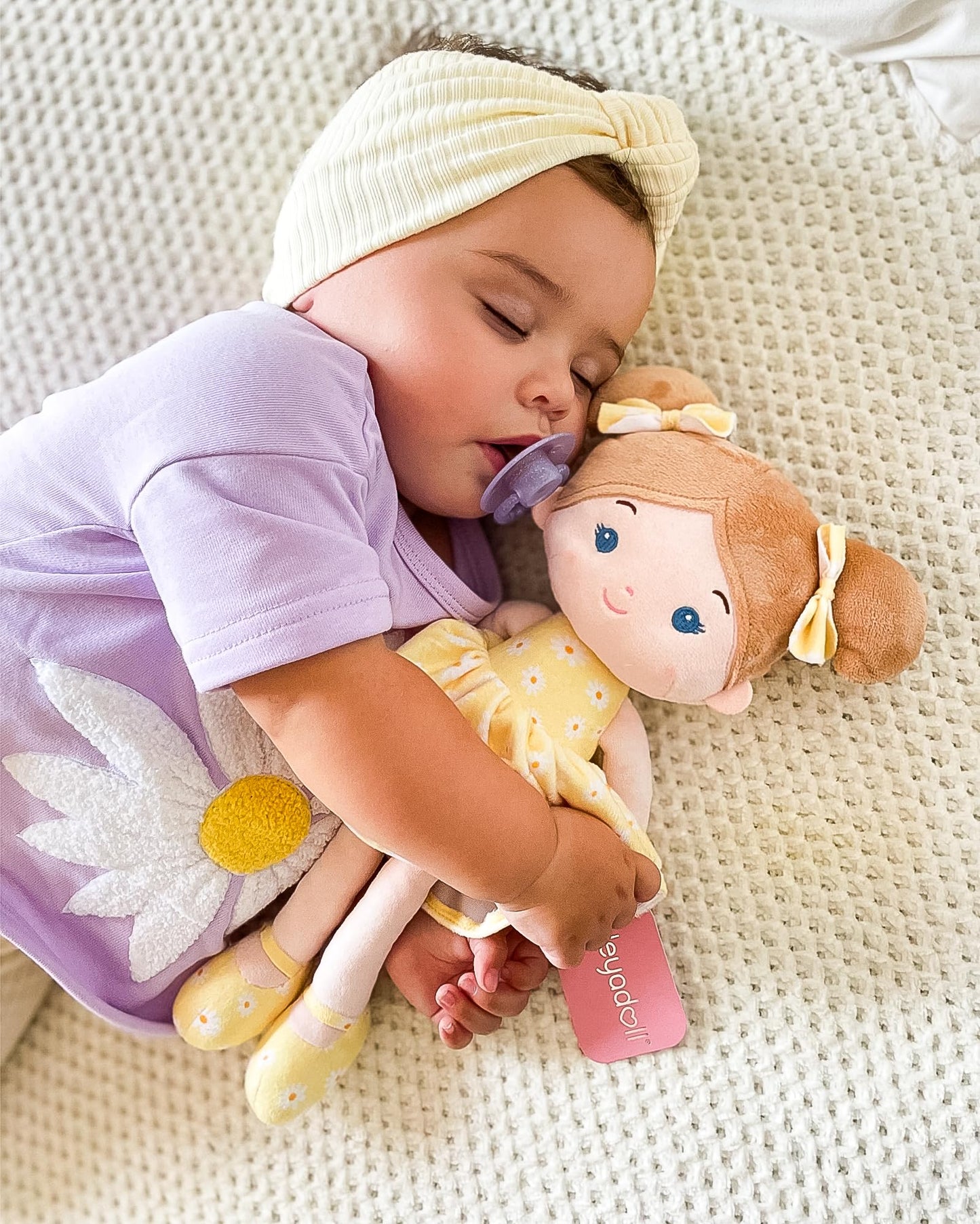 LeyaDoll Soft Baby Doll Toys (12''), My First Baby Rag Doll for 1 Year-Old Girl Birthday Gift, Christmas Plush Toys Gift for Toddler Kids Infants -Daisy Girl