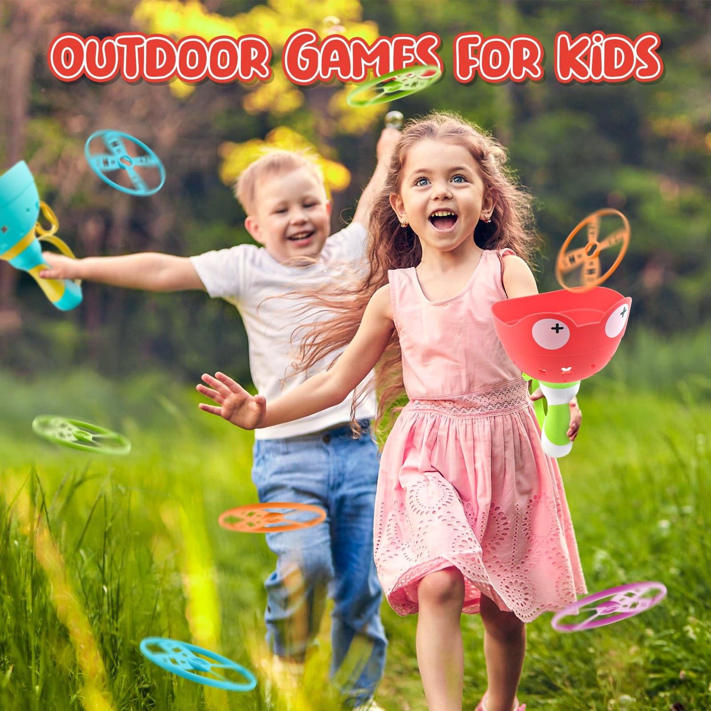 pamexin Outside Toys for Kids Ages 4-8 - Manual Capture Catching Game - Toddler Chasing Toy for Boys & Girls, Ages 3-7 - Outdoor Fun Family Games