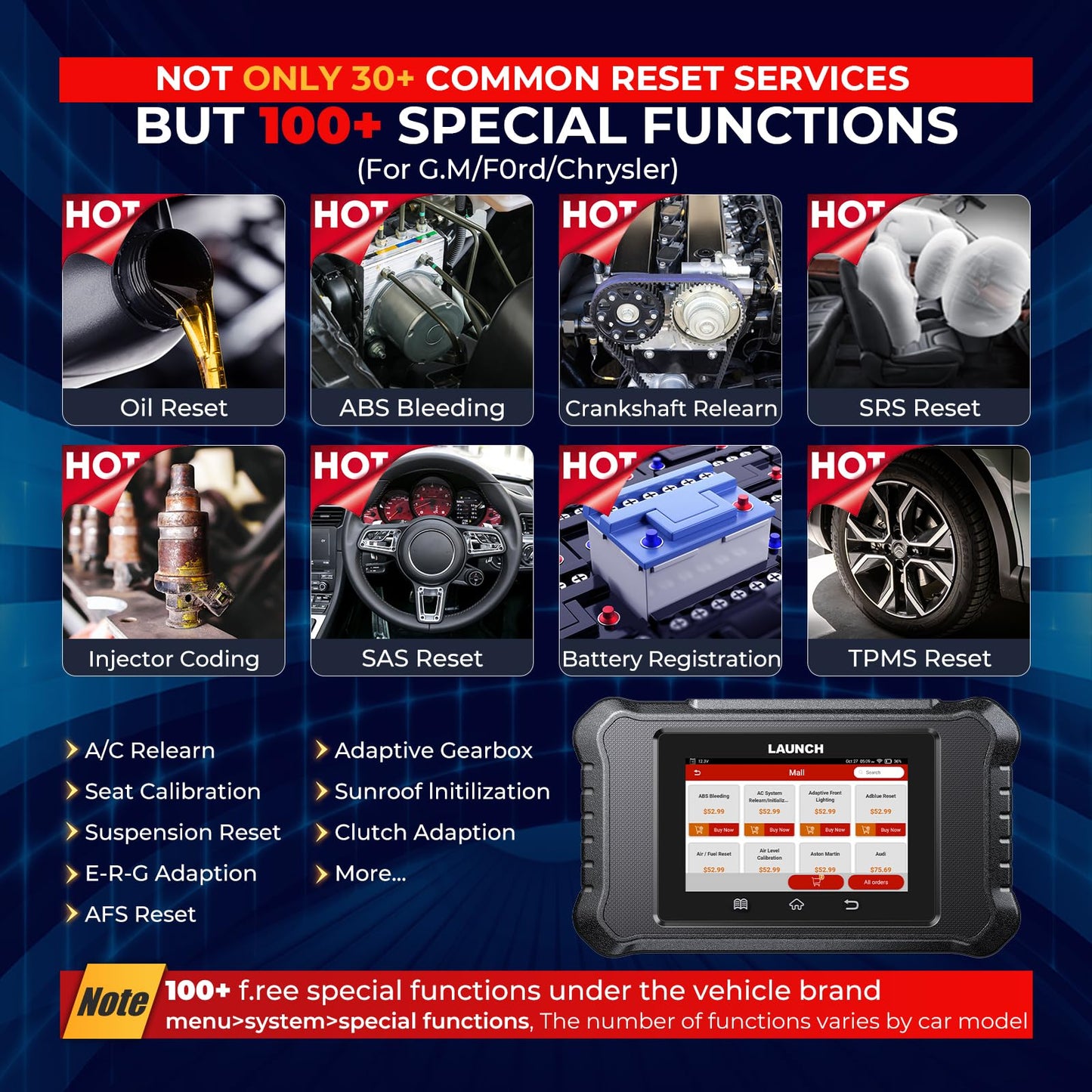 LAUNCH X431 Creader Elite 2.0 PRO FGC OBD2 Scanner 2026, Full System Diagnostic Tool for F0rd, G.M, Chrysler, Bi-Directional Control, 100+ F.ree Resets, , AUTOVIN, ECU Coding, Lifetime F.ree Updates