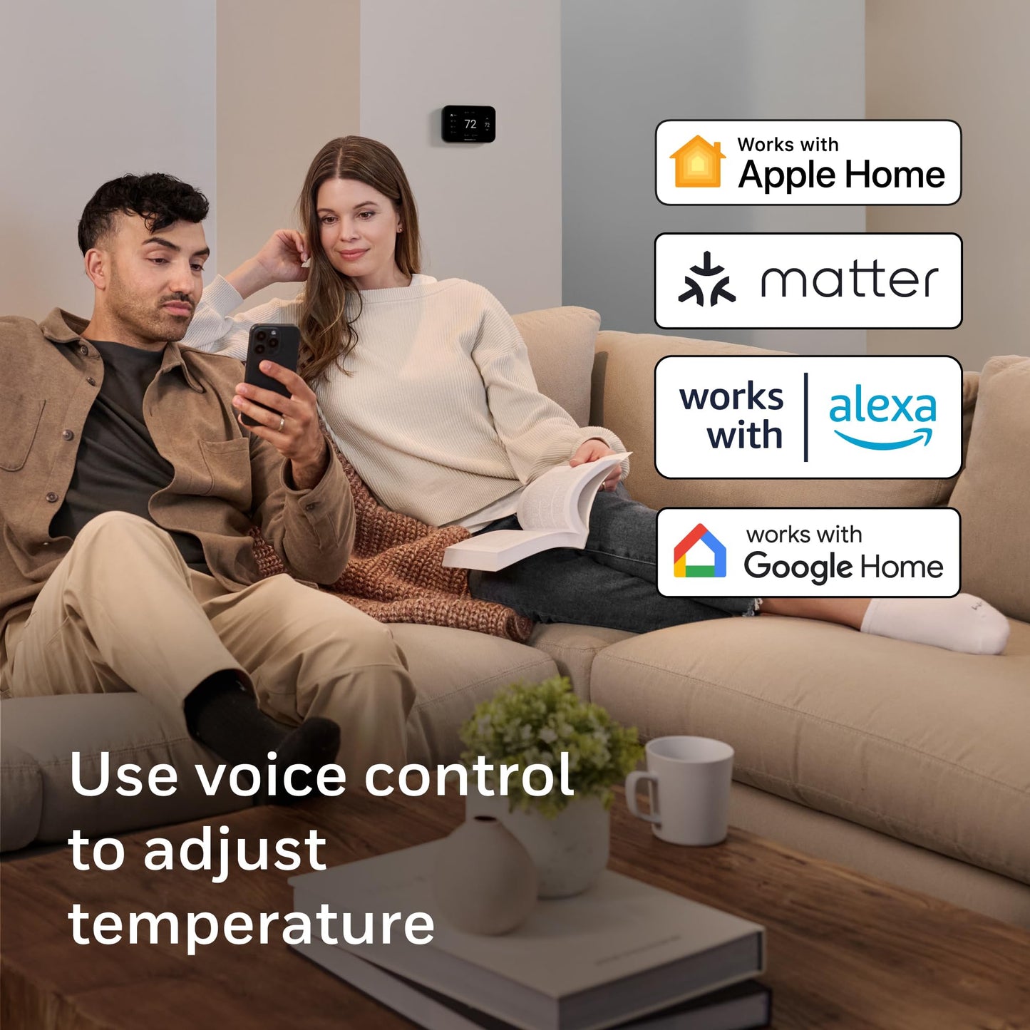 New Honeywell Home X8S WiFi Smart Thermostat with Video Doorbell Compatibility, IAQ Control, and Customizable Touchscreen Display, Black