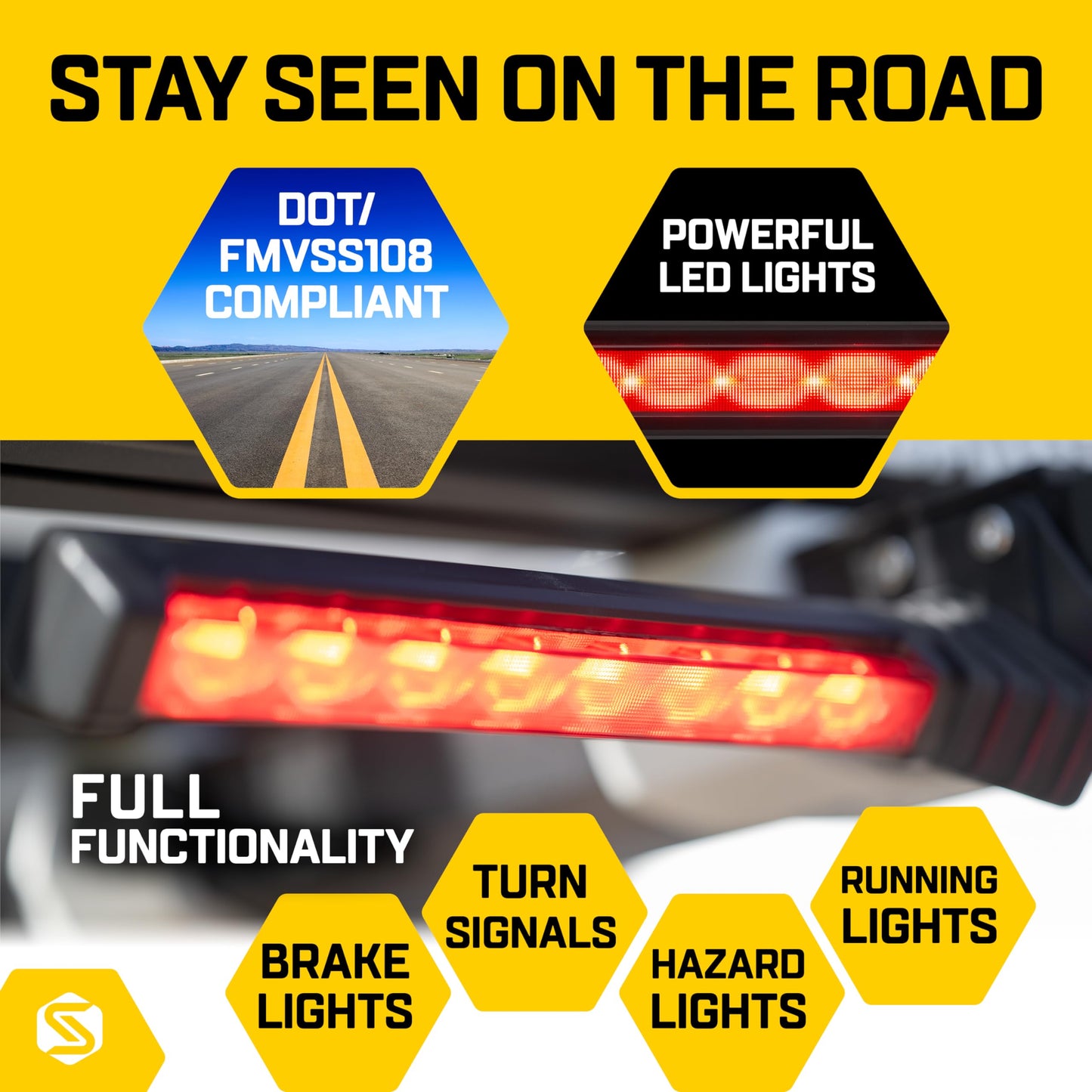 SARIS Modular Hitch System Bike Rack Accessory, MHS Light KIT Add-on Attachment | DOT Compliant Full Brake, Turn Signal, and Hazard Light functionality.