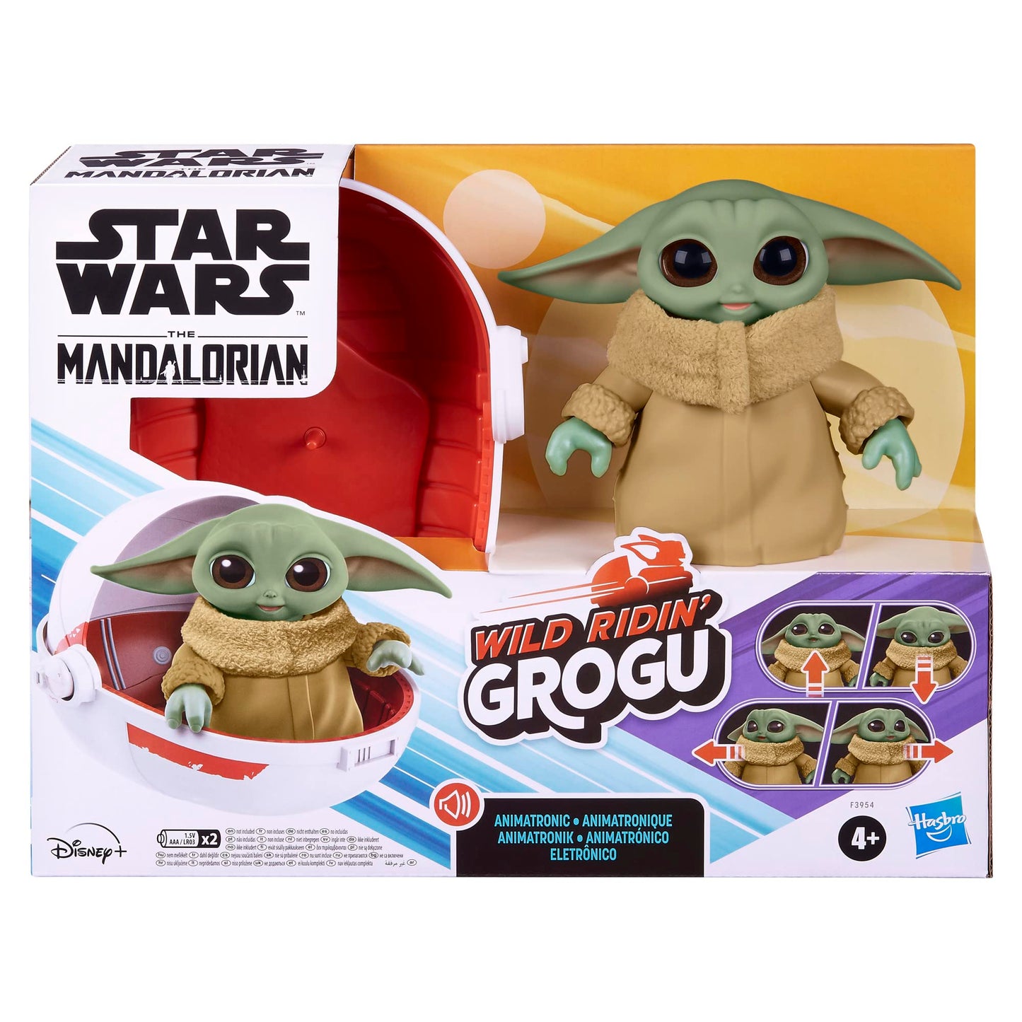 STAR WARS Wild Ridin' Grogu, The Child Animatronic Toy, Over 25 Sound and Motion Combinations, Toy for Kids Ages 4 and Up