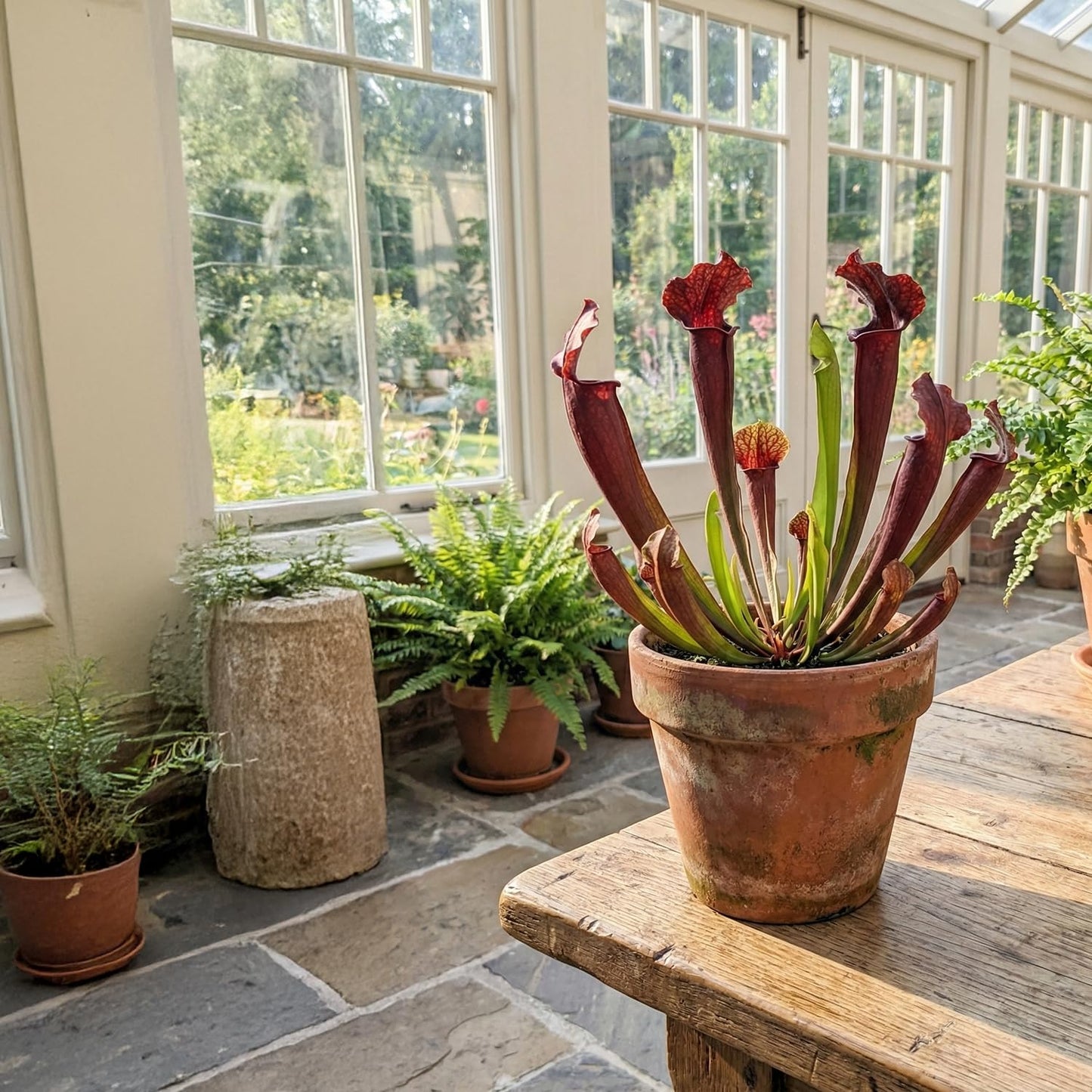 ragnaroc Sarracenia Purpurea SSP. Venosa 2-4" (Purple Pitcher Plant) 1ct – Live Plant for Indoor Outdoor Use, Carnivorous Plant – Live Arrival Guaranteed