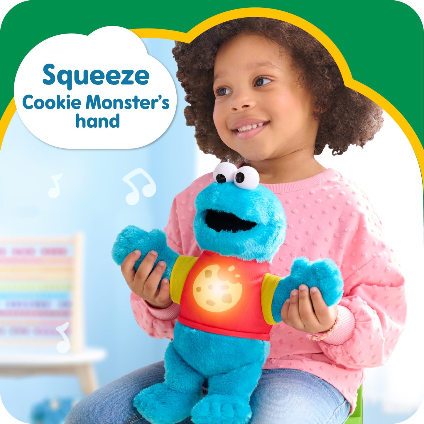 Sesame Street Sing-Along Cookie Monster 13-inch Plushie Stuffed Animal, Recycled Filling, Blue, Kids Toys for Ages 18 Month by Just Play