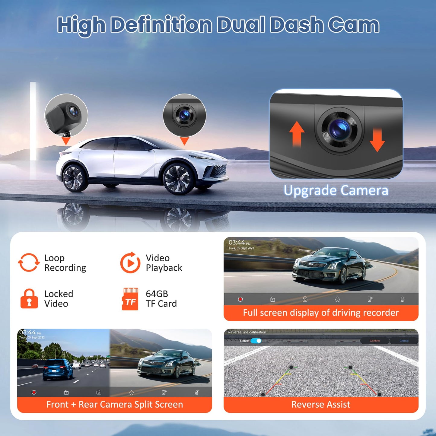 Largest 11.3" Portable Apple Carplay Screen, Wireless Car Play & Android Auto Touch Screen, Car Stereo with App View/4K Dash Cam/Backup Camera/Mirror Link/Voice Control/Music Play/GPS/Bluetooth/FM