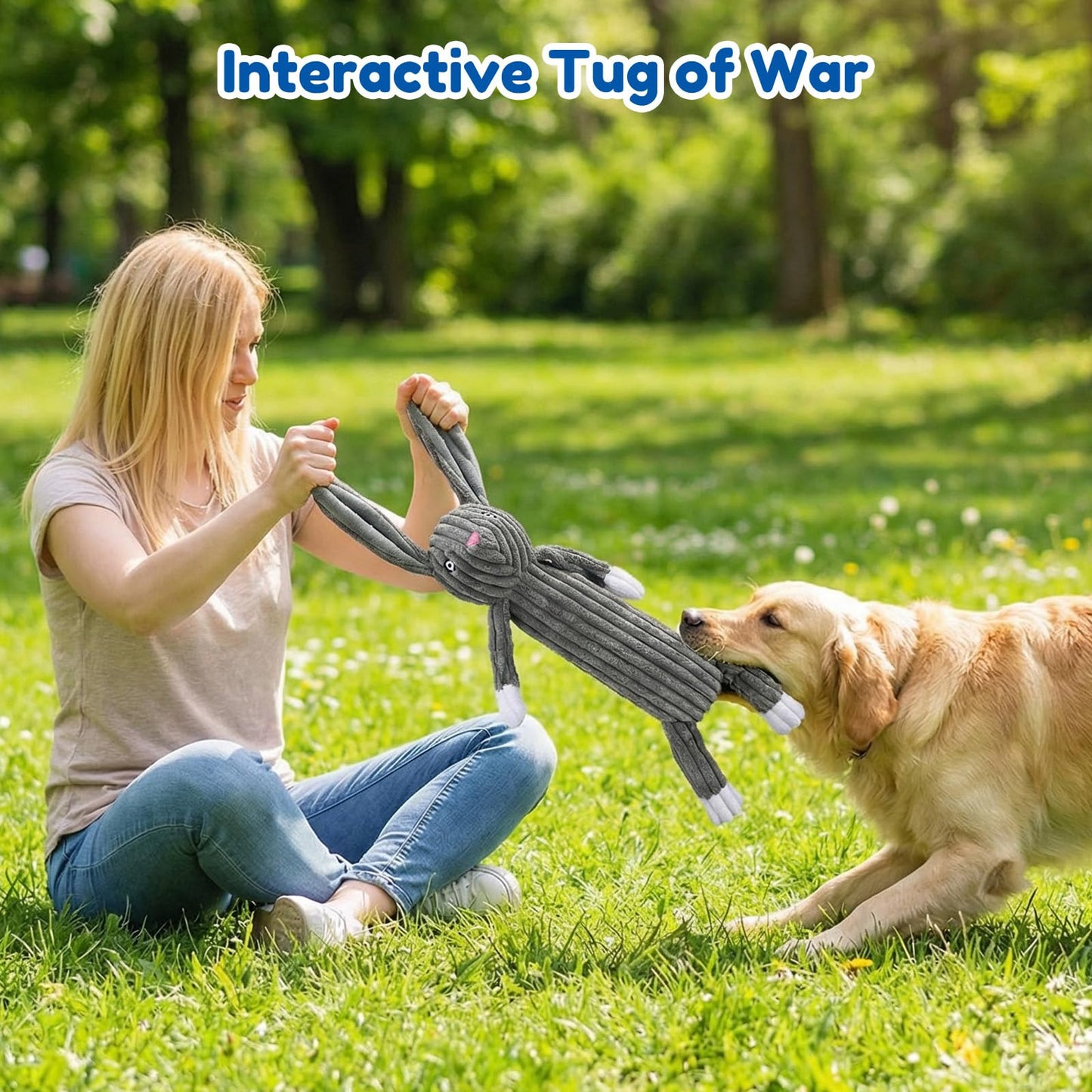 No Stuffing squeaky Dog Toys for large dogs,5pack plush Crinkle chew Dog Toys to Keep Them Busy,Durable Cute Animals Puppy Teething toys for Small Medium Large Breed, dog Gifts & Tug of War Toys