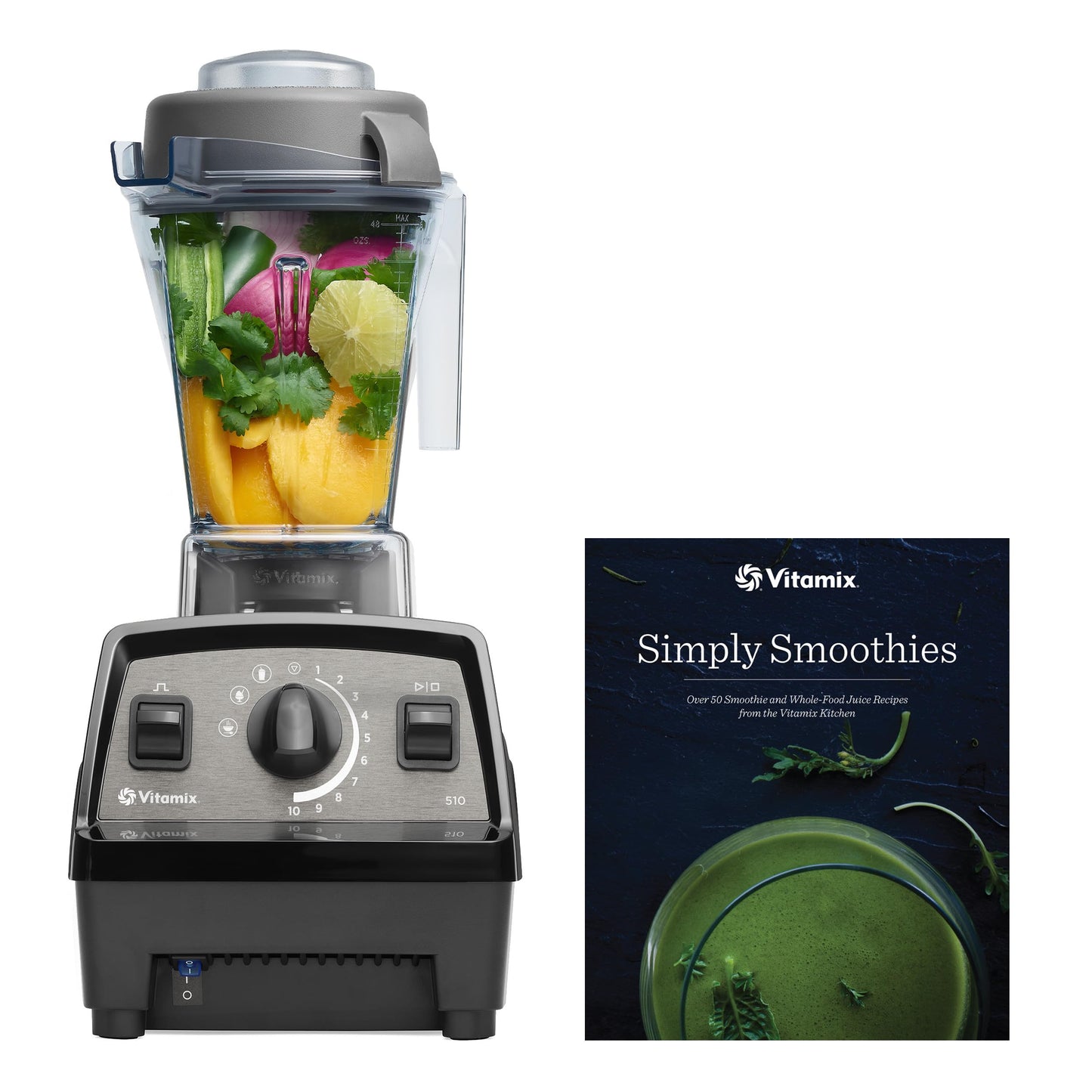Vitamix Propel 510 Blender with Simply Smoothies Cookbook, 3 Preset Blending Programs, Professional-Grade, 48-oz Container, Black