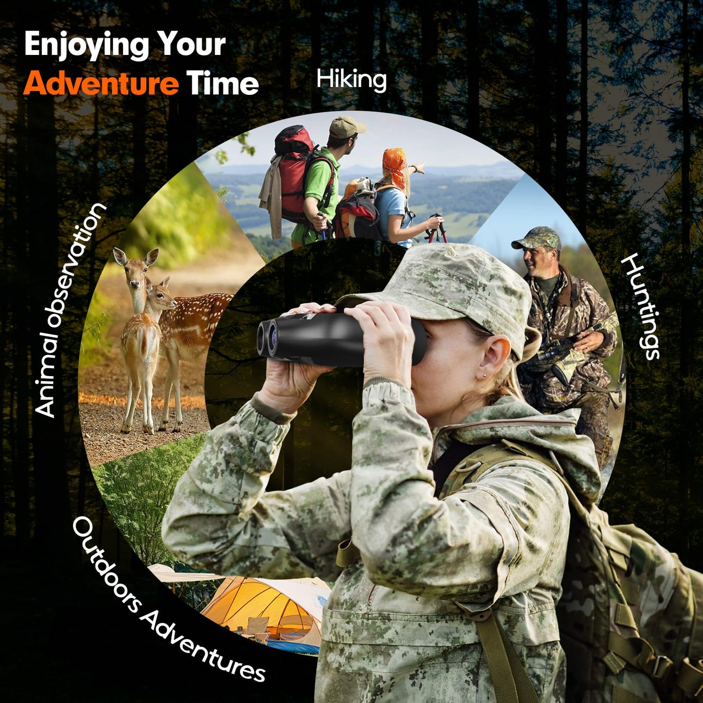 Night Vision Goggles, 984ft Digital Infrared Night Vision Binoculars with Camera, Head or Helmet Mounted, Tech Gifts for Men, NVG Goggles for Camping Hunting & Security