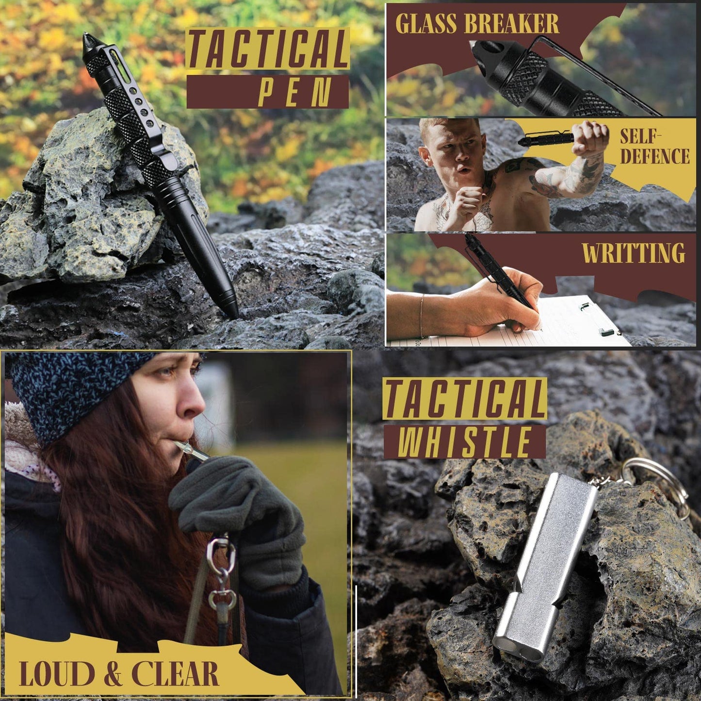 Gifts for Men Husband Dad Christmas, Survival Kit, Emergency Survival Gear and Equipment 14 in 1, Stocking Stuffers Birthday Gifts for Him Boyfriend, Hunting Fishing Camping Accessories, Cool Gadget