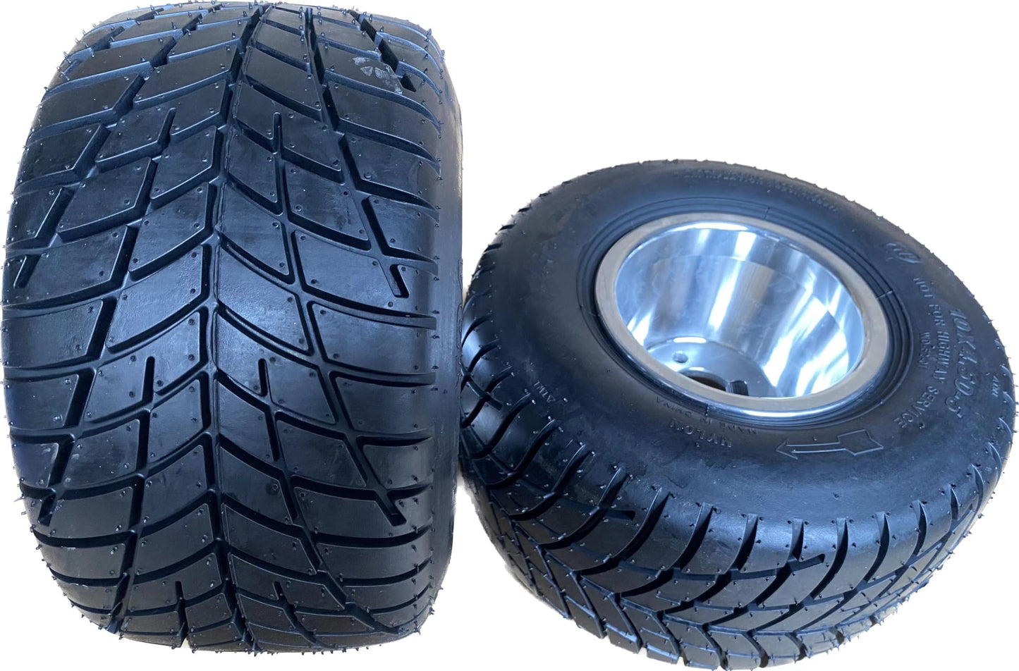 JOHNWELL 10''X4.5-5'' GO KART FRONT TIRES AND RIMS WITH 3 HOLES,2 PCS IN BOX,TIRES WITH GRAIN SURFACE TO INCREASE FRICTION COEFFICIENT AND IMPROVE SAFETY PERFORMANCE,DRIFT TRIKE,BUGGY