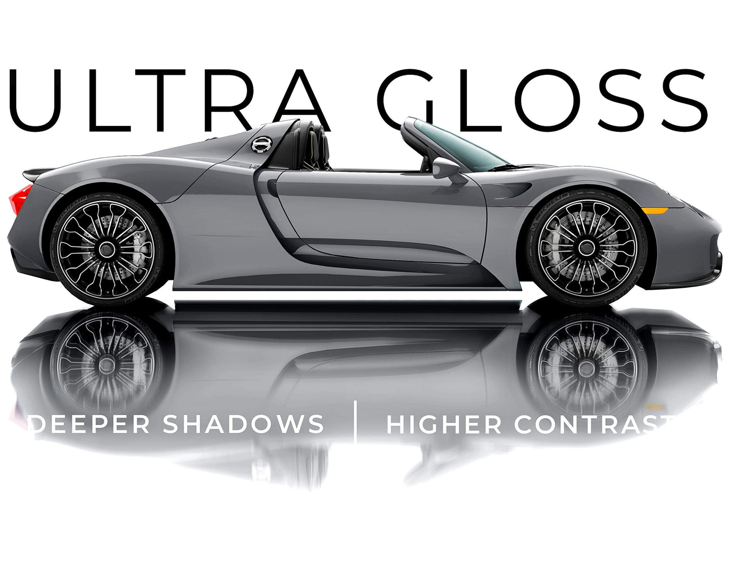 VViViD+ Ultra Gloss Nardo Dark Grey Vinyl Car Wrap Premium Paint Replacement Film Roll with Nano Air Release Technology, Stretchable Protective Cap Liner, Self Adhesive (50ft x 5ft)