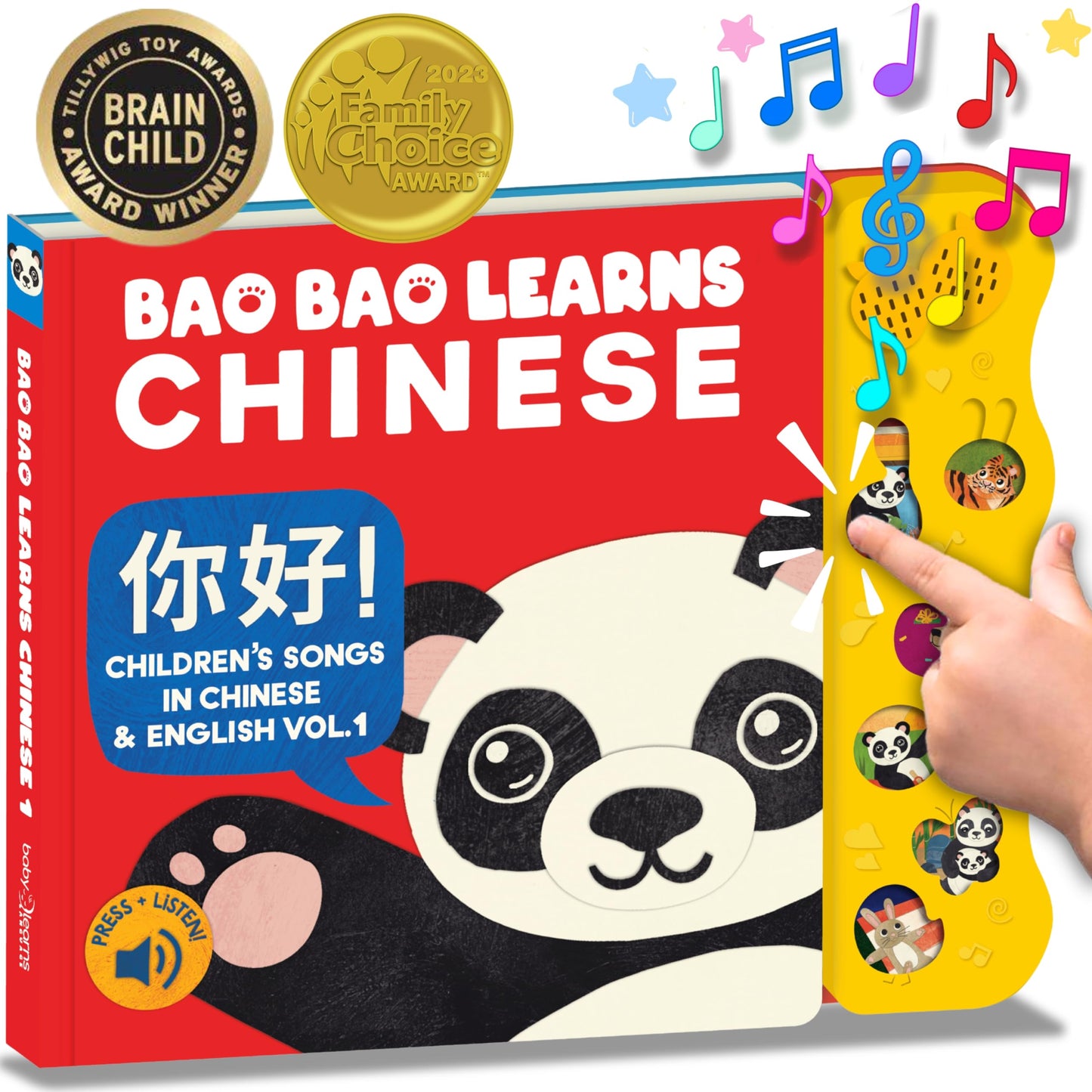 Bao Bao Learns Chinese Bundle Deal — Interactive Sound Book for Toddlers 1-3, Bilingual English Mandarin Songs & Music, Talking Board Book, Musical Toy Gift for Babies & Kids