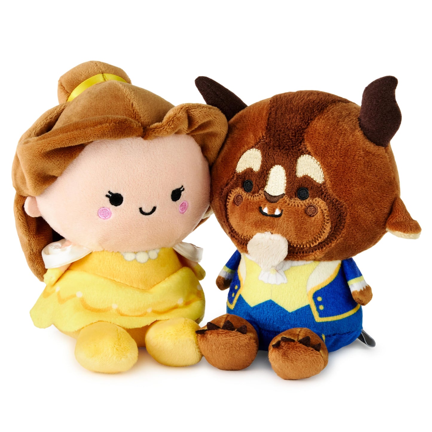 Hallmark Disney Beauty and The Beast Better Together Magnetic Plush Toy with Sound, Set of 2 (Belle and Beast) 5.25", Gift for Kids, Teens, Fans, Collectors