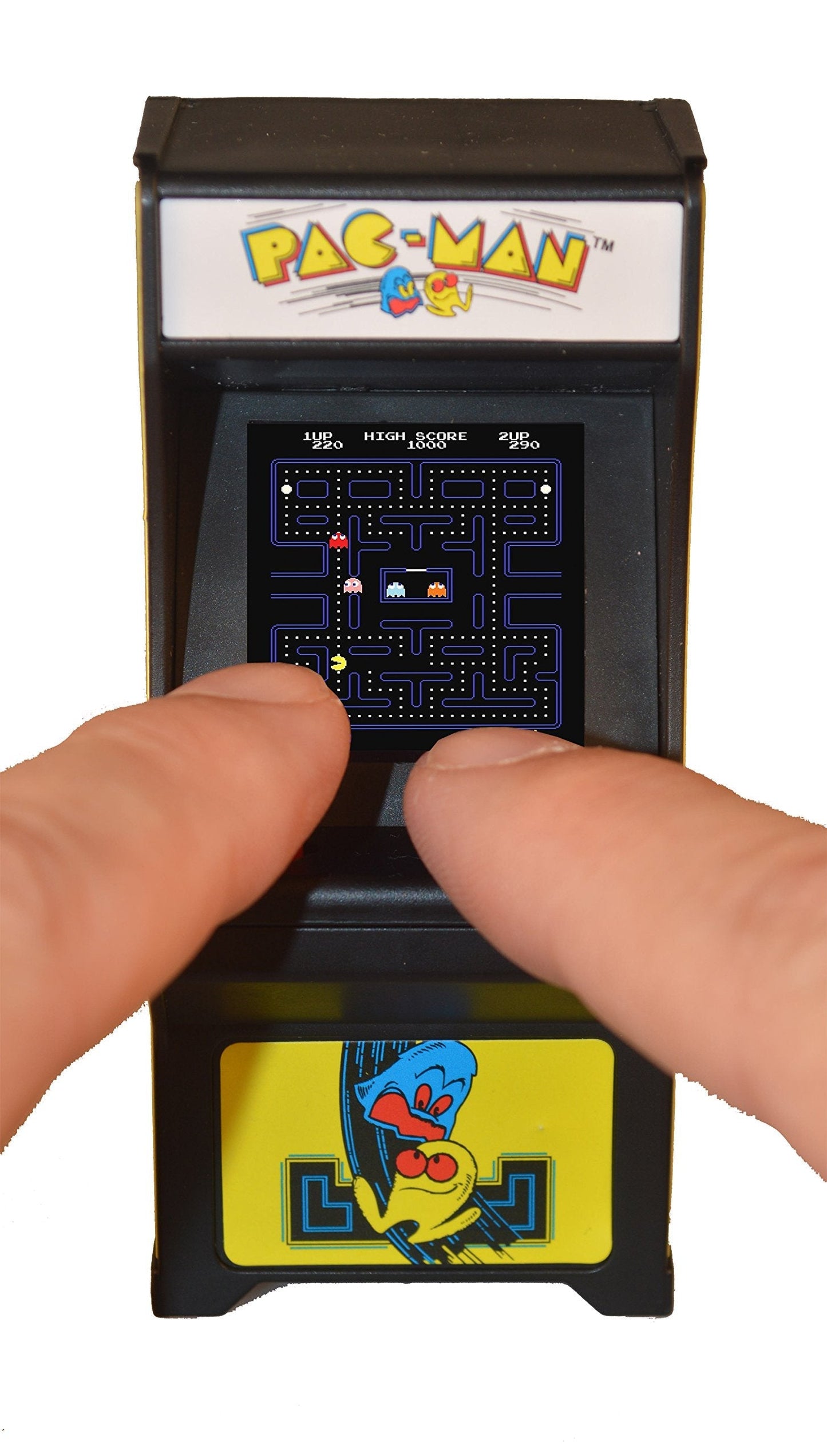 Tiny Arcade Pac-Man 3.5" Mini Retro Game - Functional Arcade Cabinet w/ Real Gameplay & Sounds - Classic Game Fits in the Palm of Your Hand (Ages 8+)