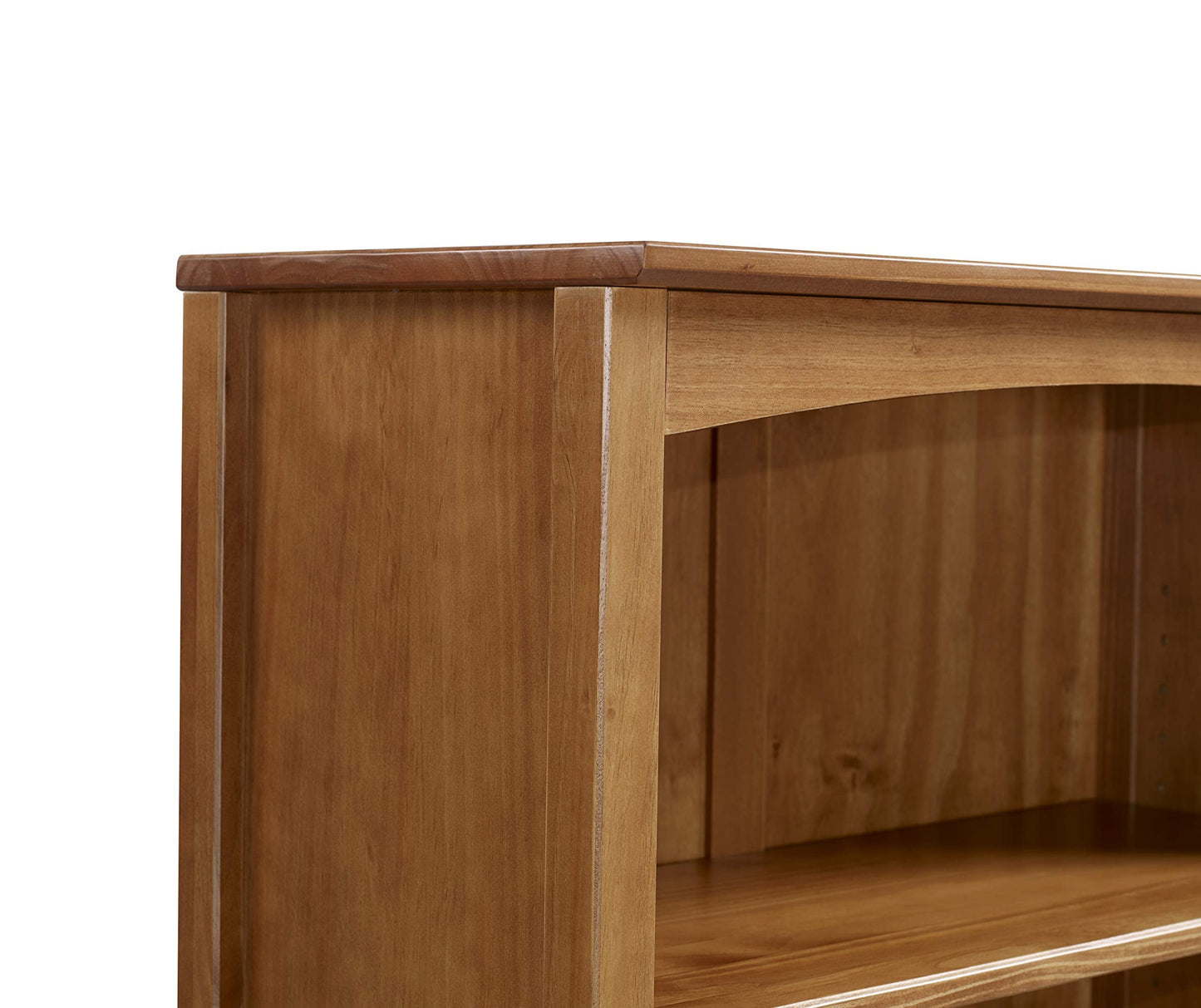 Shaker Style 4 Shelf Bookcase / Solid Wood / 48" High / Adjustable Shelving / Closed Back / Display Bookshelf for Living Room, Bedroom, Home and Office, Cherry