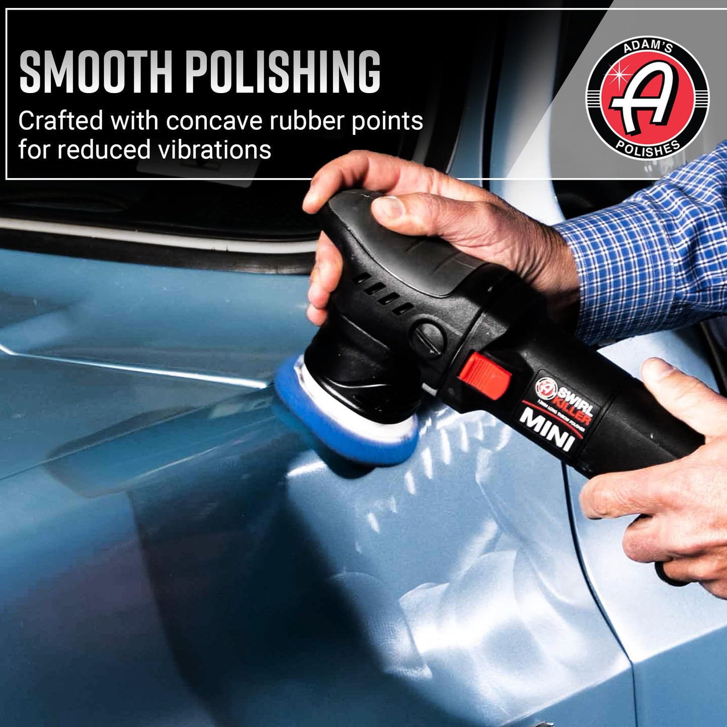 Adam's Polishes Swirl Killer 12mm Polisher - Orbital Polishing Paint Correcting Buffer Tool - Car Scratch Remover - Use Post Car Wash Clay Bar & Pre Wax or Ceramic Coating
