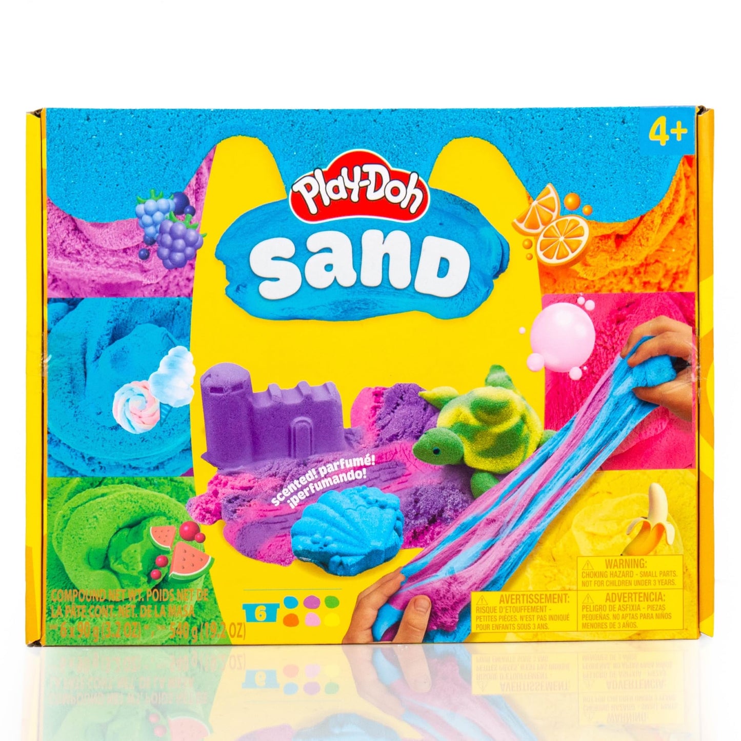 Play-Doh Sand Scented Variety Pack, 6 Colors of Play Sand, Resealable Cans, Sensory Bin Filler, Travel Toys, Fun Goodie Bag Stuffers, Toddler Party Favors, Gifts for Kids