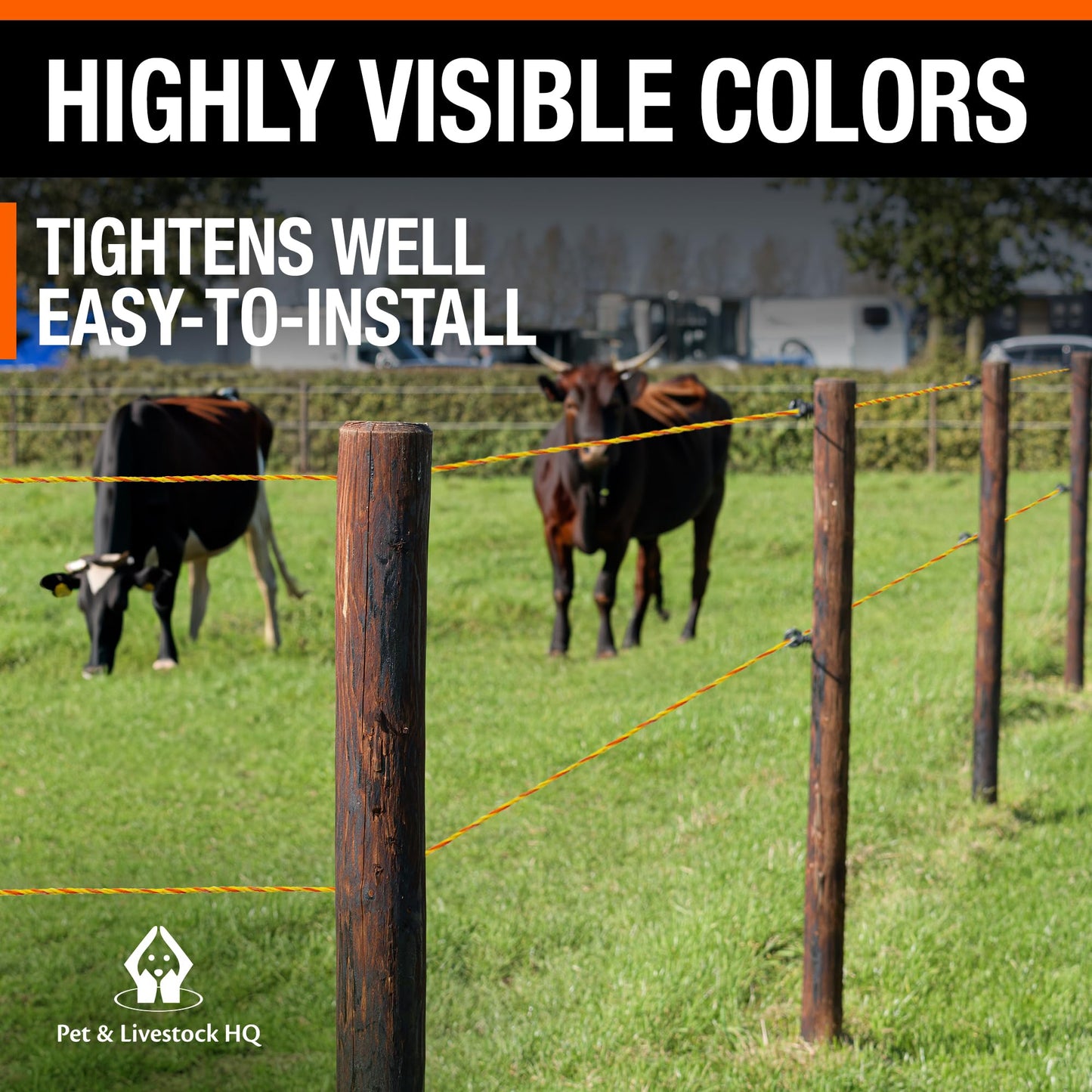 Pet & Livestock HQ - 3280ft Electric Polywire Fence with 100 Insulators - 2 Product Bundle