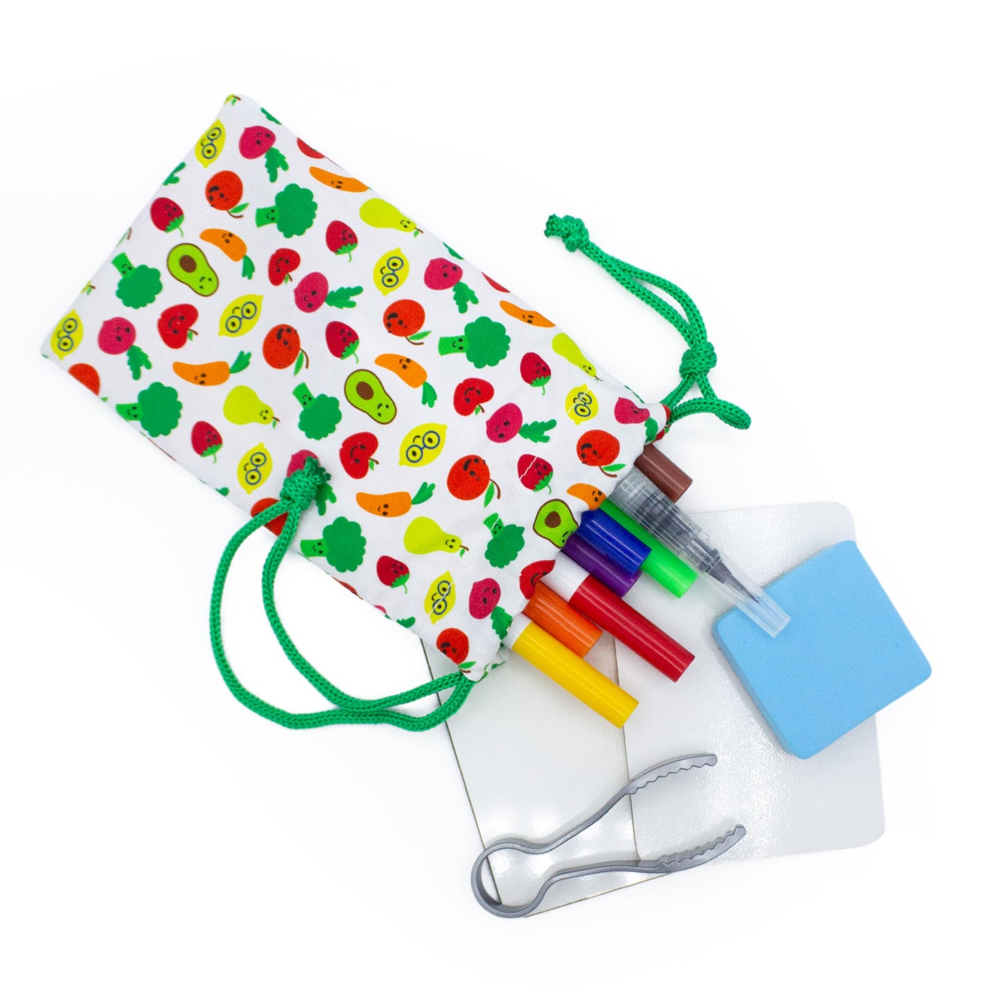 BapronBaby Feeding Littles Busy Bag (Sage) - Toddler Travel Activity Kit with Bonus Stickerbooks, Restaurant Activity Kit for Independent and Family-Wide Play, Age 3+