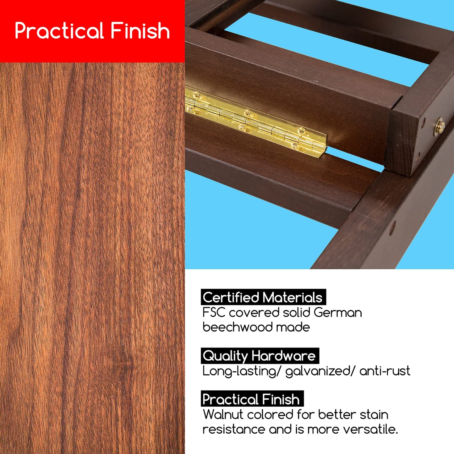 MEEDEN Heavy Duty H-Frame Studio Easel Stand, Large Adjustable Solid Beech Wood Artist Easel for Painting, Holds Canvases up to 78" with Storage Tray- Walnut
