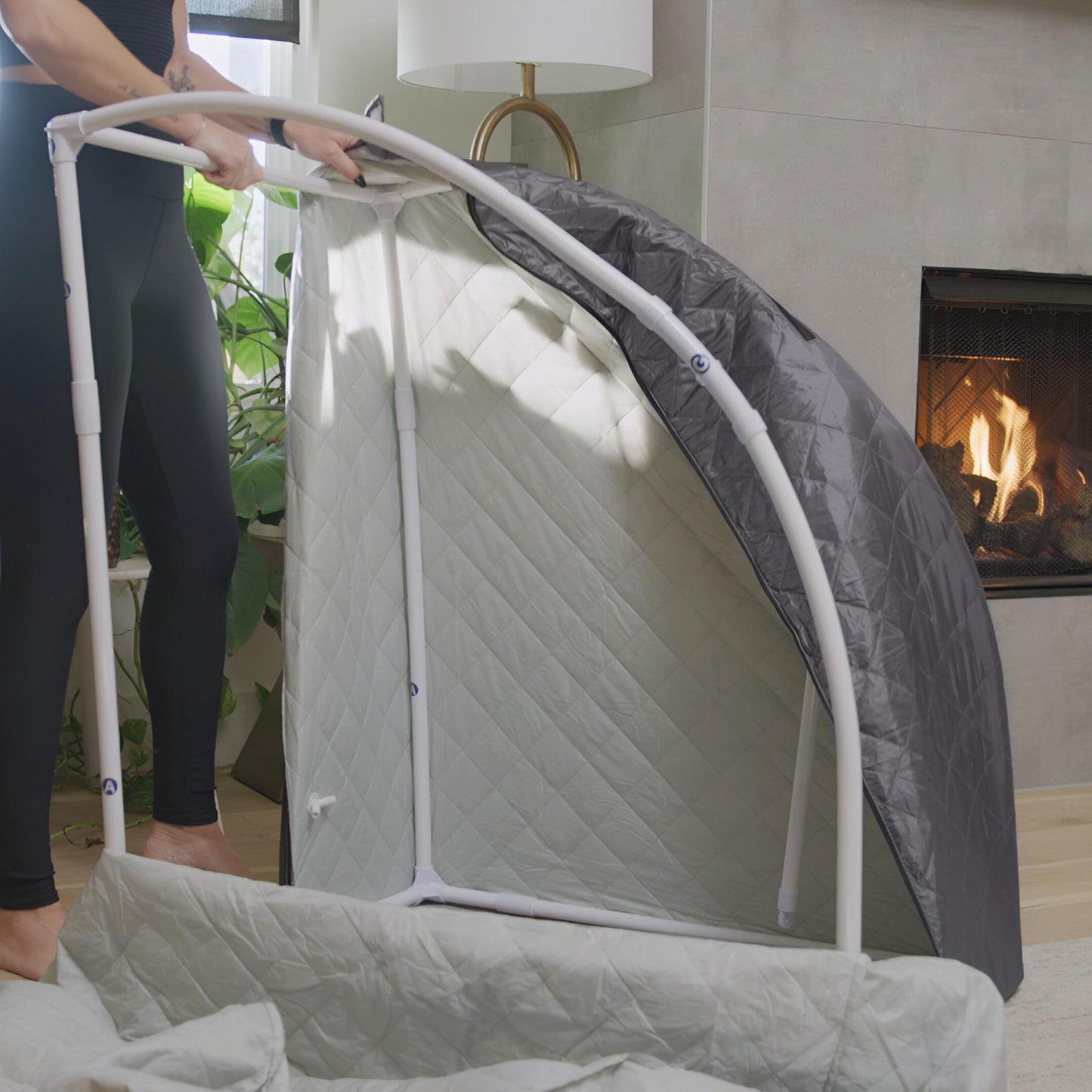 Durasage Lightweight Portable Personal Steam Sauna Spa - 800W Steam Generator, 60-Min Timer, Zippered Access, Single Front Pocket, Foldable Frame & Chair - Indoor Use, at-Home Relaxation Kit