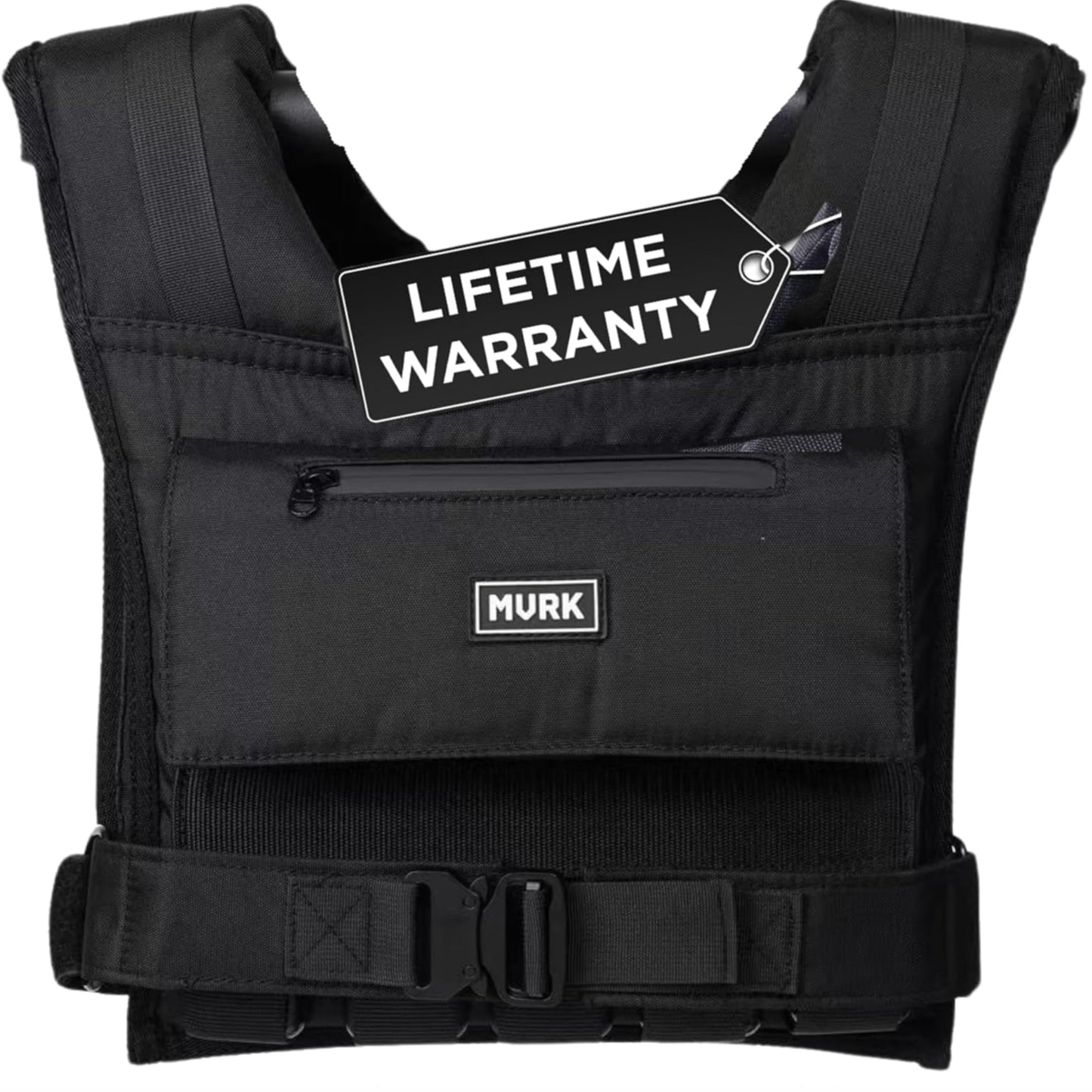 MVRK Weighted Vest Men 45lbs - Weighted Workout Vest With Removable Iron Weights, Heavy Duty Weighted Exercise Vest For Functional Training & Calisthenics - Weight Vest for Men and Women (45lbs)