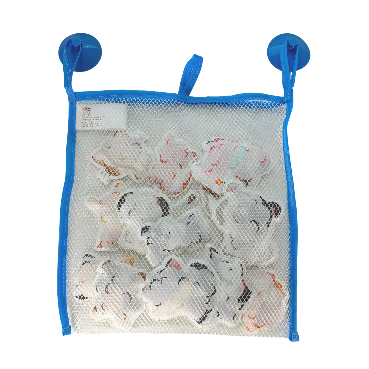 Buddy & Barney: Bath Time Stickers - Muddy Paws - 15 Color-Changing Foam Pieces, Dog & Cat Characters, Suction Cup Mesh Bag, Water Play Toy, Kids 3+