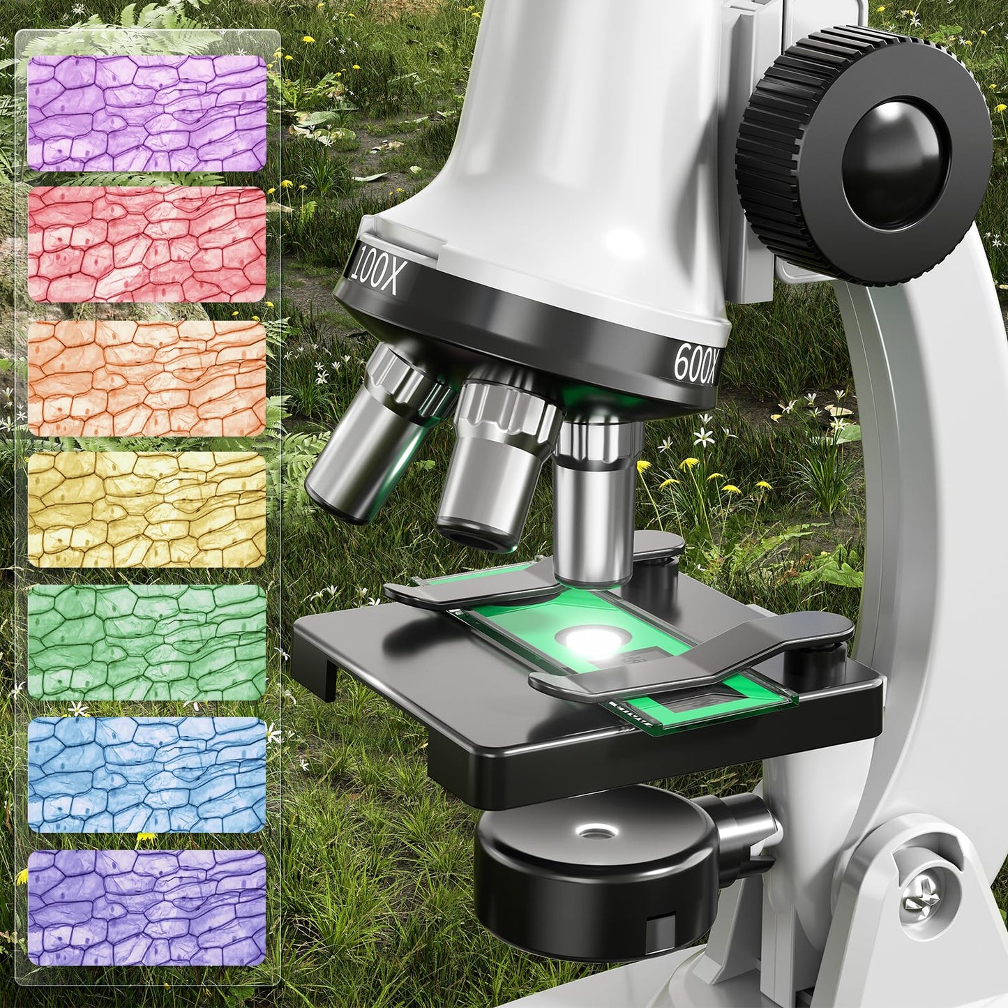 Microscope for Kids, 67 Pcs Kids Microscope Science Kit with 100X-1200X Microscope, Slides and Tools, Science Experiments Kit STEM Project Toy Gift for for Kids Boys Girls Beginner 3-5 5-7 8-12