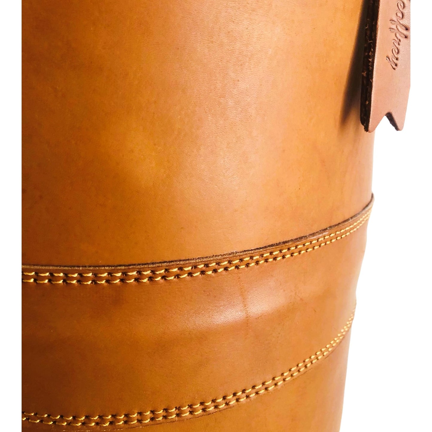 Geoffrey Vintage TAN Leather Boxing Gym Punching TraIng Bag with Chains - Retro 100CM