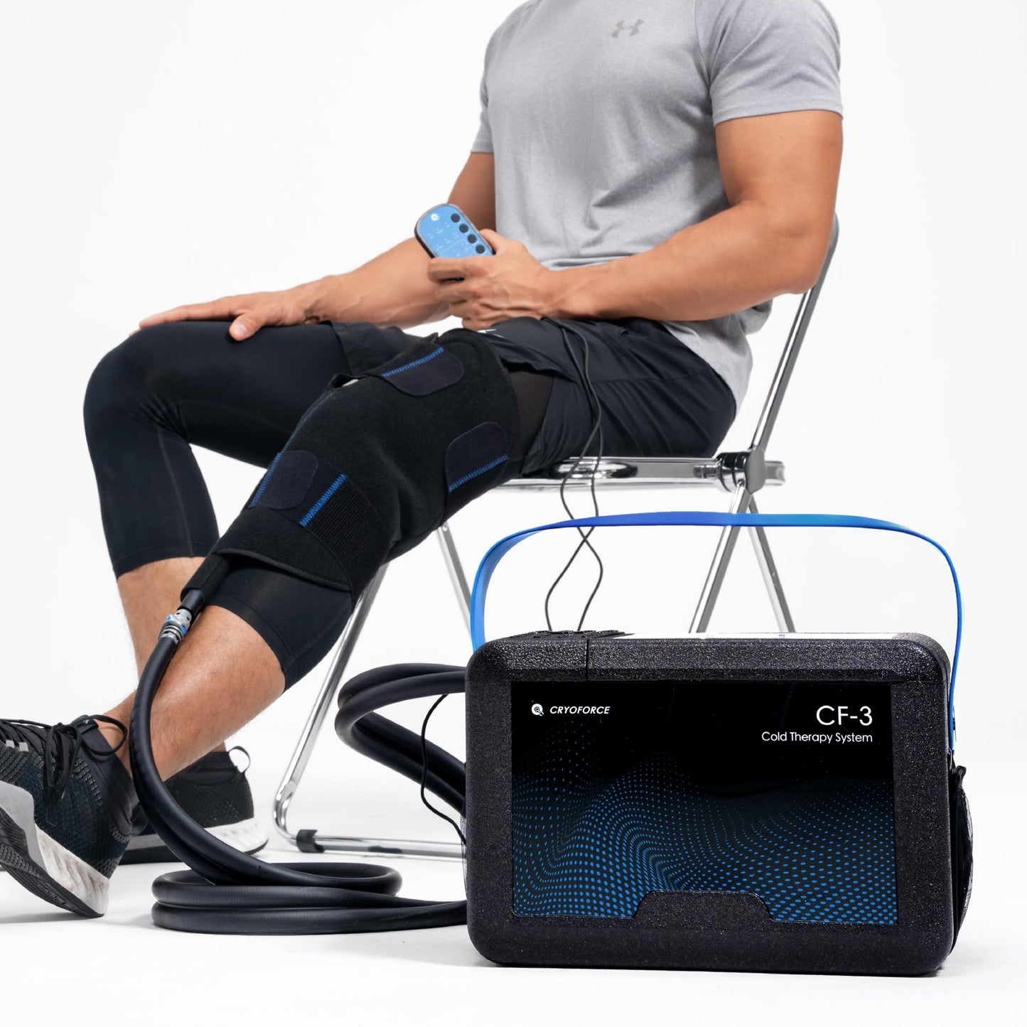 CRYOFORCE CF-3 Pro Cold Therapy Machine, 16.8QT Large-Capacity Ice Therapy System for Full Knee & Shoulder Coverage, Programmable Recovery System for ACL, TKR & Sports Training