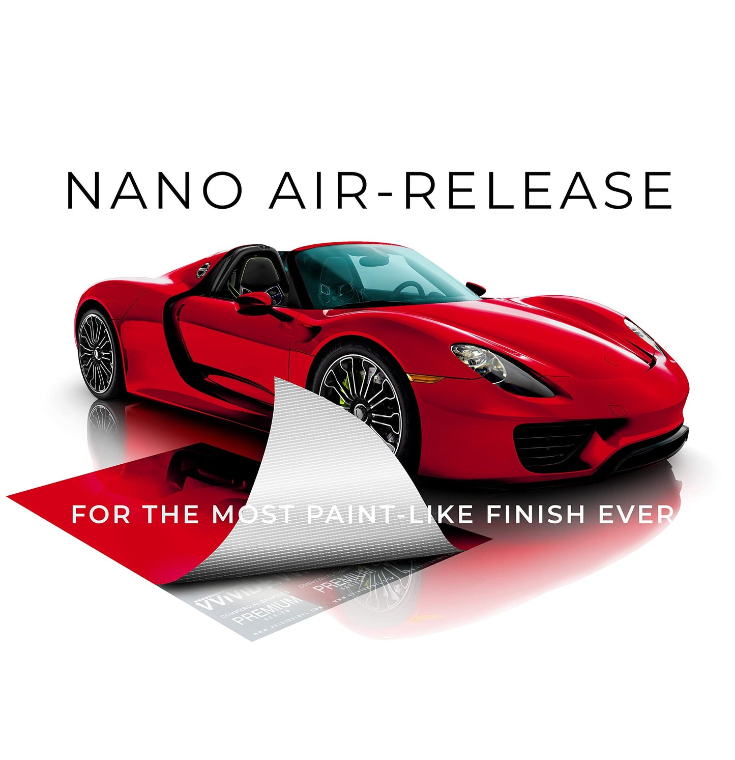 VViViD+ Ultra Gloss Metallic Candy Red Vinyl Car Wrap Premium Paint Replacement Film Roll with Nano Air Release Technology (25ft x 5ft)