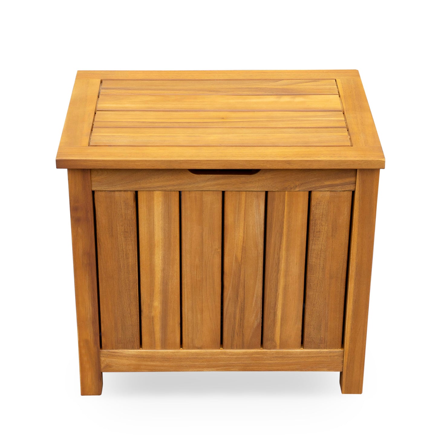 Christopher Knight Home Kensy Acacia Wood Outdoor Storage Box, 30 Gallons Wooden Patio Deck Box, Garden Backyard Tool Storage, Outdoor Storage Container for Patio Furniture Cushion, Teak Finish
