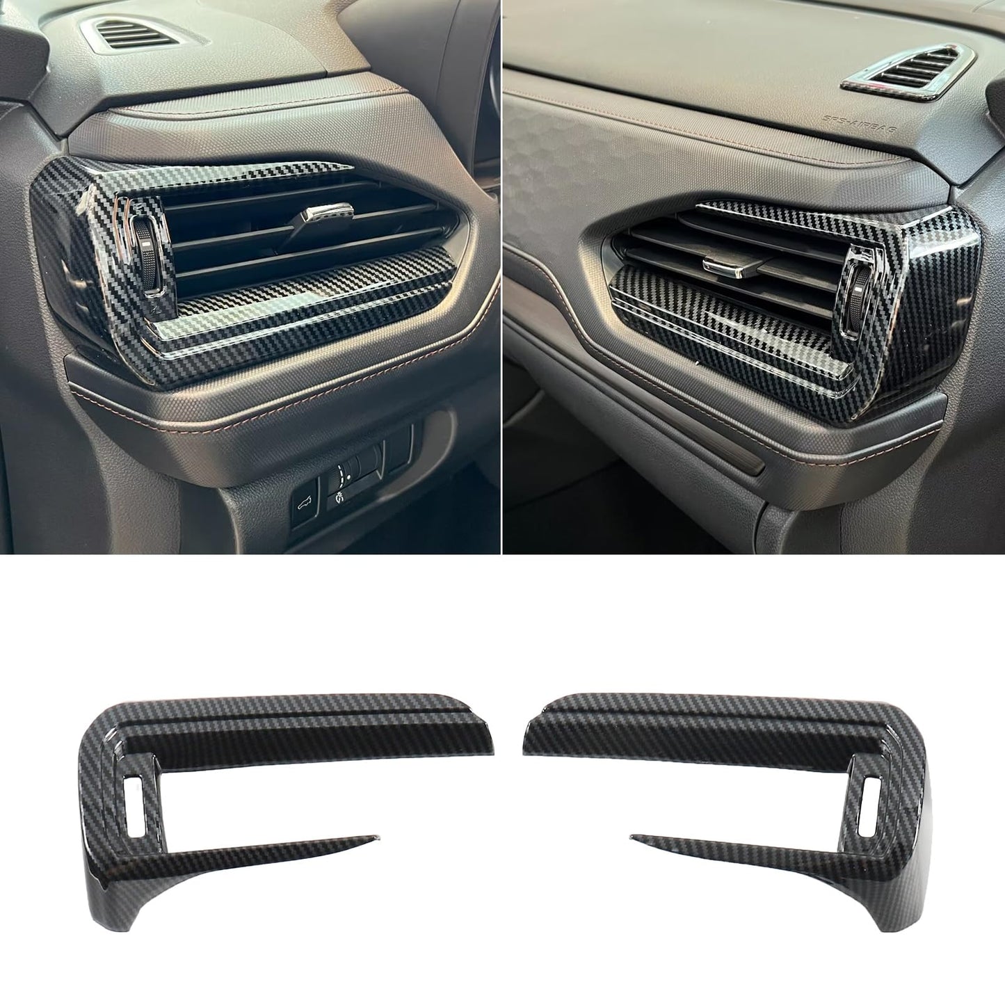 Tempsnow Interior Trim for Subaru Forester 2025 2026 Carbon Fiber Gear Shift Panel with Steering Wheel Trim