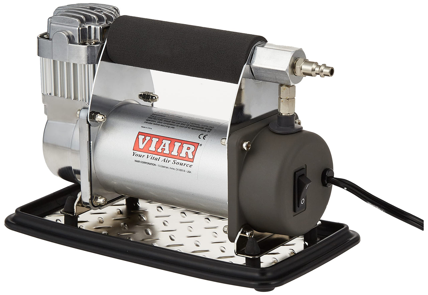 VIAIR 400P-RV - 40047 Tire Inflator Portable Air Compressor with RV Inflation Gun, 90 Degree Chuck | 12V Tire Pump Air Compressor Portable Heavy Duty 150 PSI, up to Class C Tires, Alligator Clips