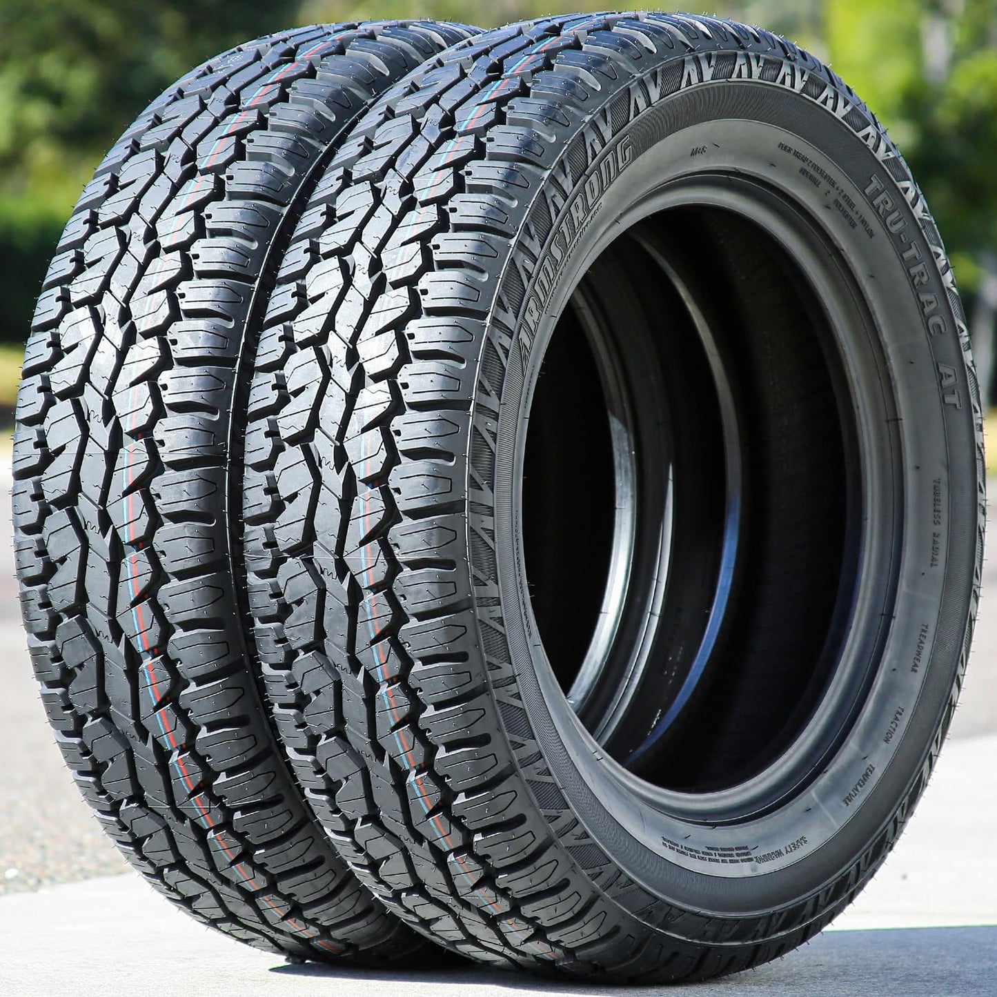 Armstrong Tru-Trac AT A/T Truck/SUV All-Terrain Off-Road Radial Tire-275/55R20 275/55/20 275/55-20 117T Load Range XL 4-Ply BSW Black Side Wall