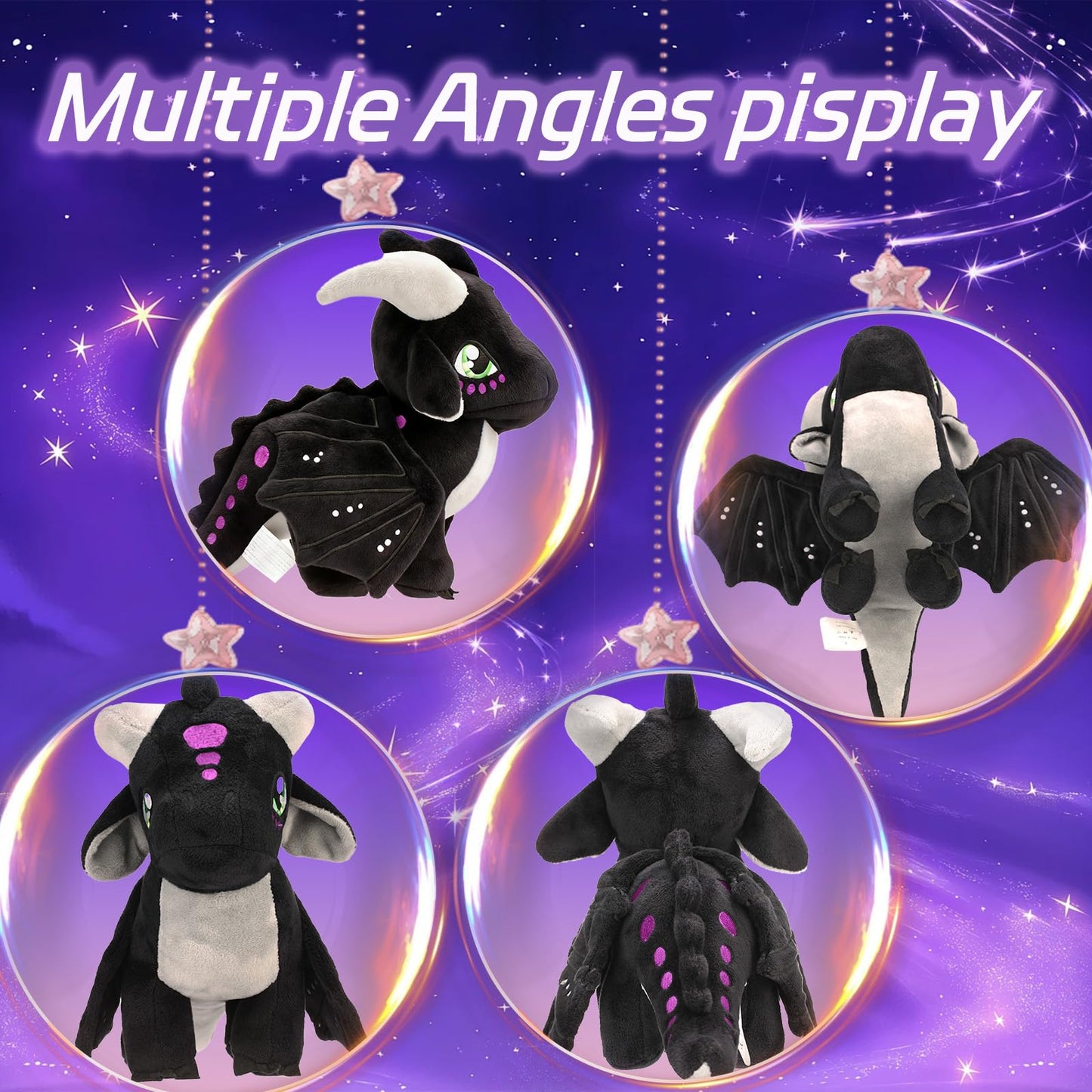 Mejglrc Wings Dragon Plush - Wings Dragon Plush Pillow Toy - Kawaii Pterosaur Plushie - Soft Flying Dragon Hugging Pillow for Kids Boys Girls (Coffee)