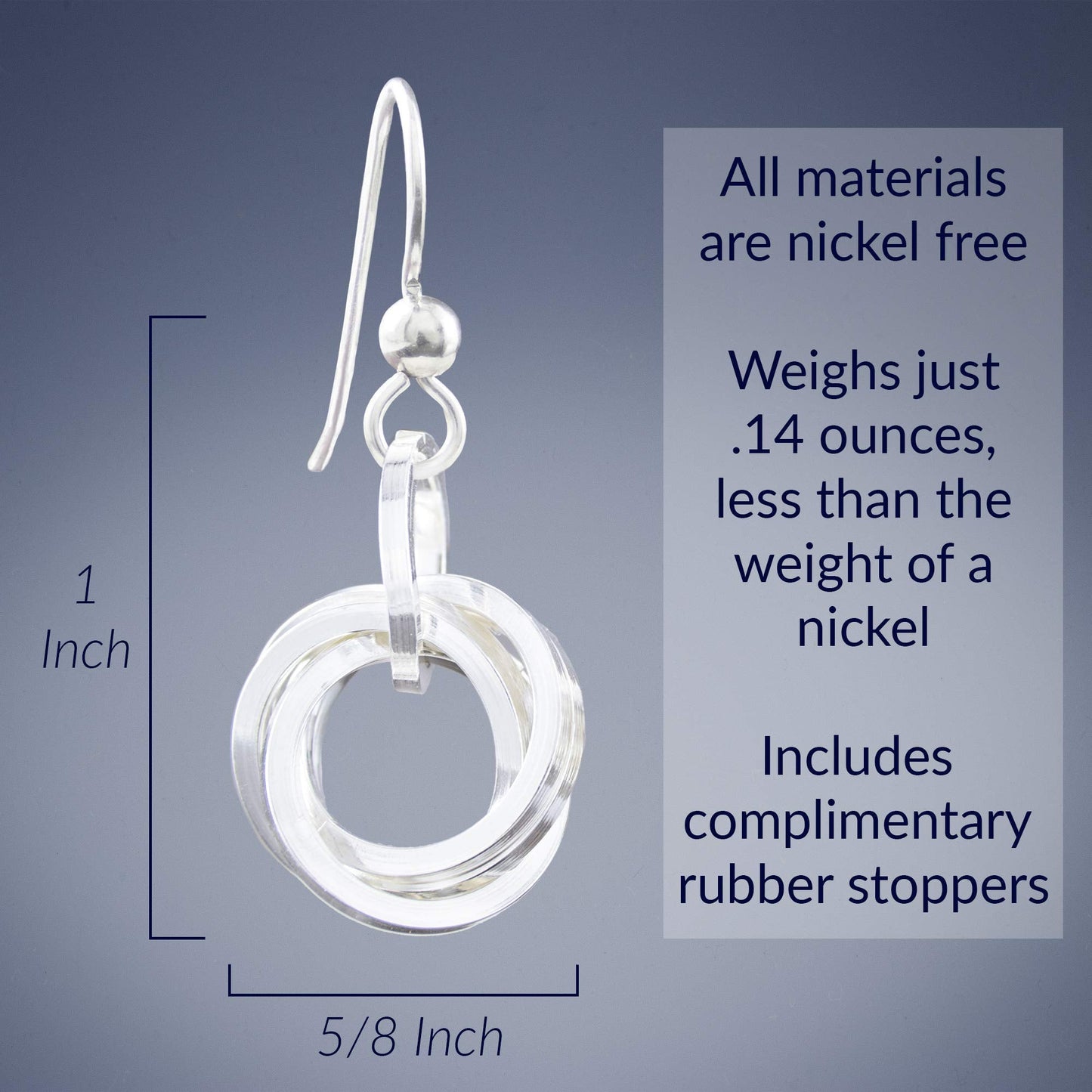 Tahmi Real Sterling Silver 925 Everyday Jewelry Set for Women | Minimalist Necklace & Dangle Earrings | Classic Silver Jewelry Gift For Her, 18"