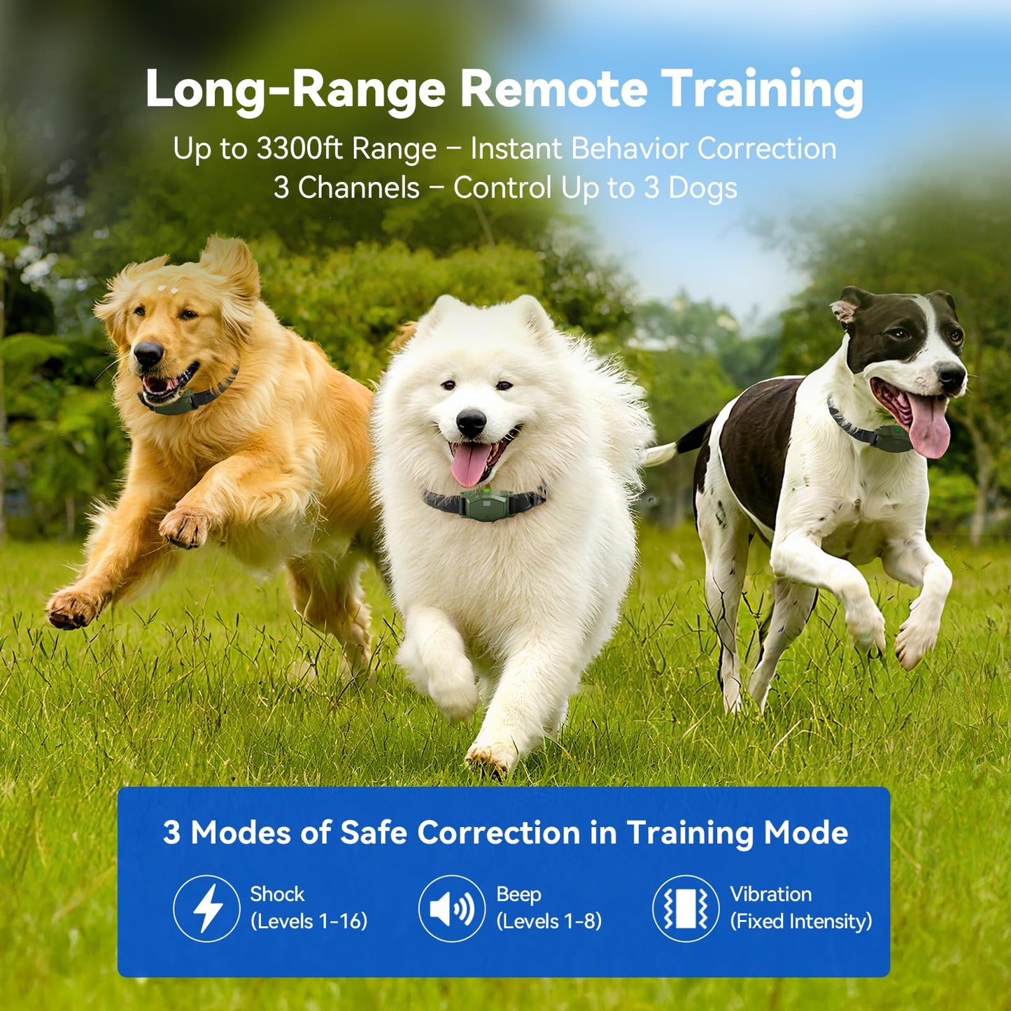 Wireless Dog Fence - Portable Electric Fence, Dog Training Collar, Perimeter Containment System with Adjustable Radius up to 656 ft in Open Areas, Waterproof Rechargeable (Olive Green - for 1 Dog)