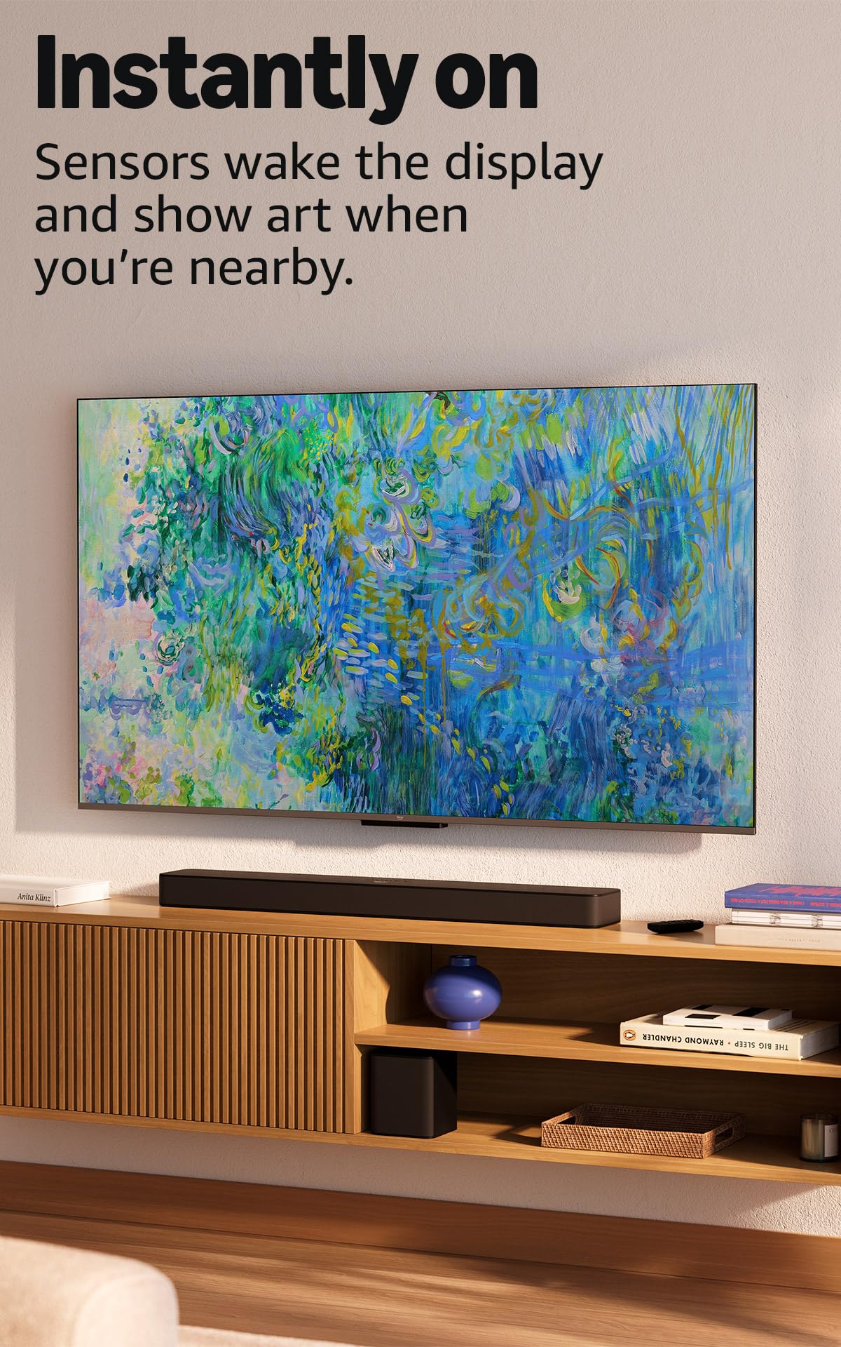 Amazon Fire TV 55" Omni QLED Series (newest model), 4K Ultra HD smart TV, HDR10+, Dolby Vision, Dolby Audio, quad-core processor, hands-free with Alexa