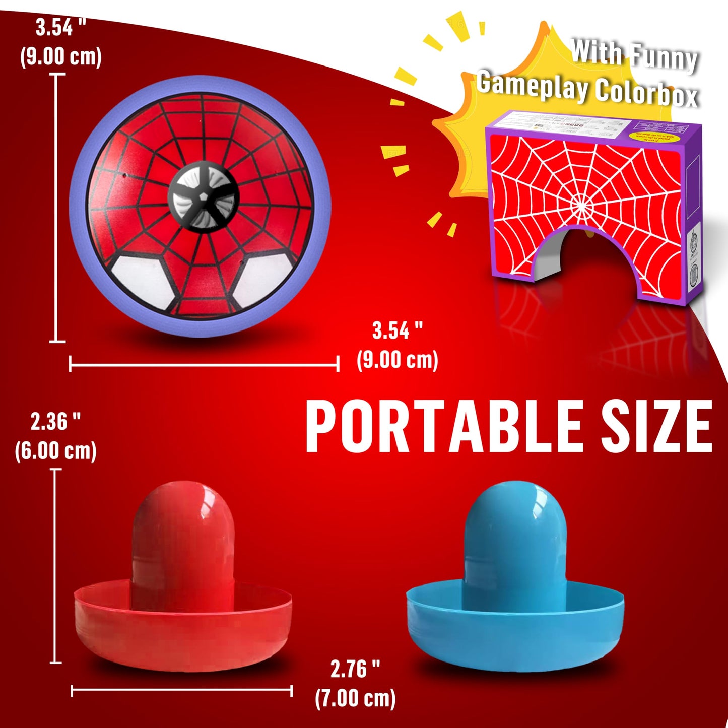 PHOSEA Tabletop Air Hockey Game for Kids,Hover Shell Strike Toy,Tabletop or Floor Multiplayer Sports Game for Ages 4-10,Boy Birthday Gifts-Boy Toys Age 4 6 7 8 9 10 Year Old,Ice Hockey Football