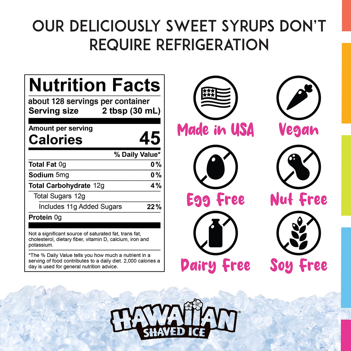 Hawaiian Shaved Ice Syrup Gallon 4-pack, Cherry, Grape, Blue Raspberry & Tiger’s Blood, for Slushies, Italian Soda, Seltzers, Popsicles, & More, No Refrigeration Needed, Allergy-friendly
