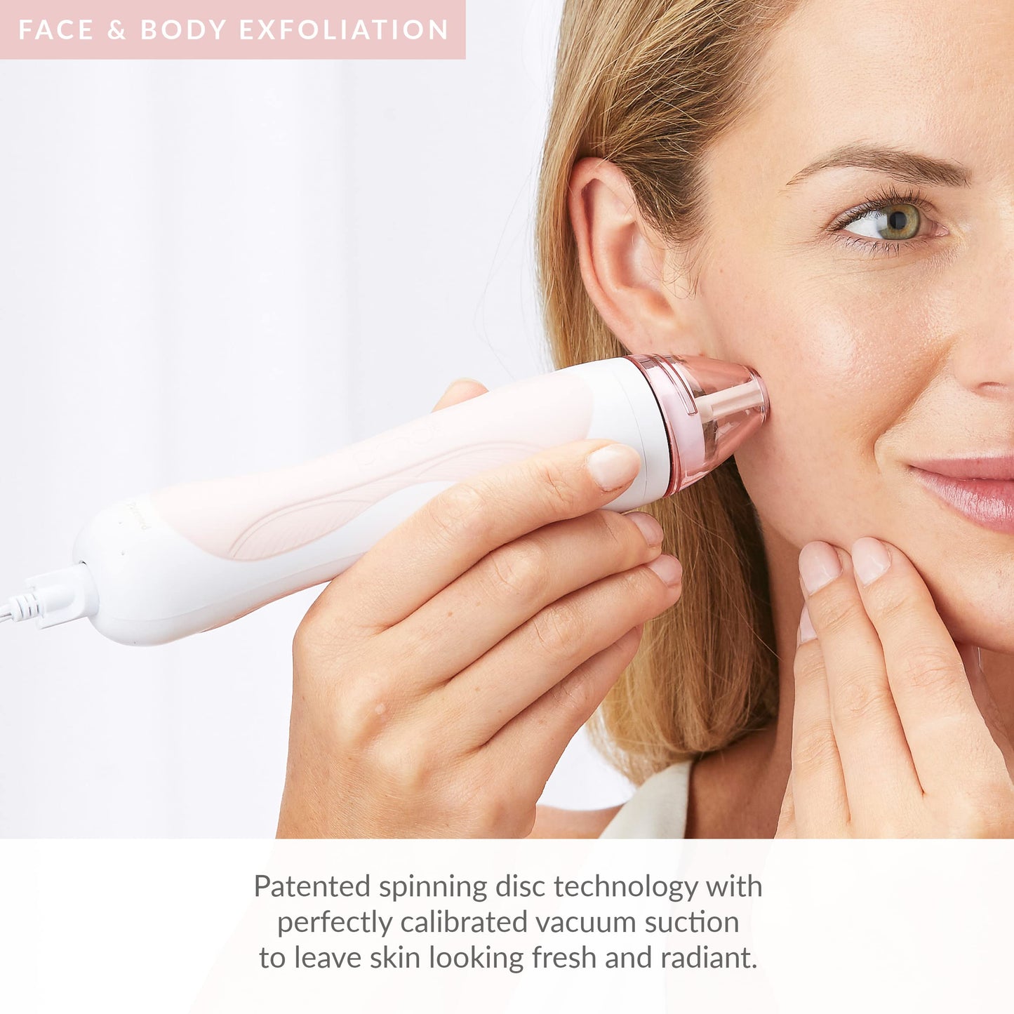 PMD Beauty Personal Microderm Pro - At-Home Use, Facial Exfoliator Tool, Microdermabrasion Machine Kit for Face and Body Skincare, Blush + Starter Kit