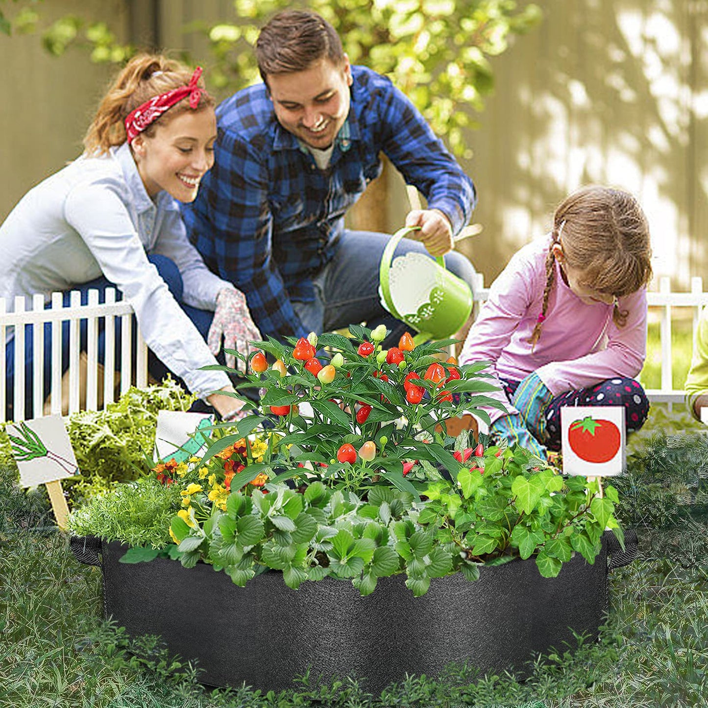 ZtohPyo 2-Pack 50 Gallon Plant Grow Bags, Large Fabric Raised Garden Bed with Handles,Durable Garden Beds Planters Aeration Gardening Container to Grow Vegetables for Outdoor Plants