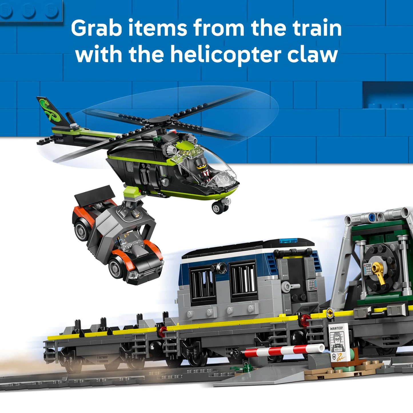 LEGO City Police Train Heist Building Toy - Train Set with Police Car Toy for Boys & Girls, Ages 7+ - Pretend Play Set for Kids - Gifts for Birthdays - 60508