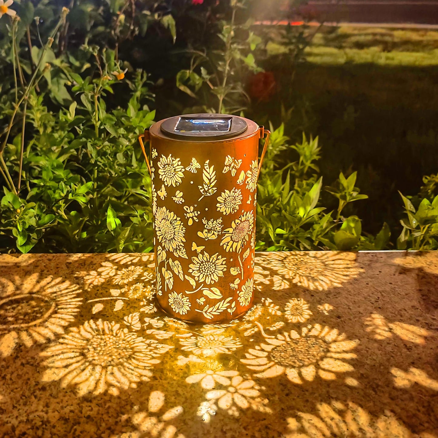 ANYTALK Birthday Gifts for Women Mom Grandma, Sunflower Solar Lanterns Outdoor Waterproof, Hanging Solar Lights for Yard, Patio, Porch, Garden Decor