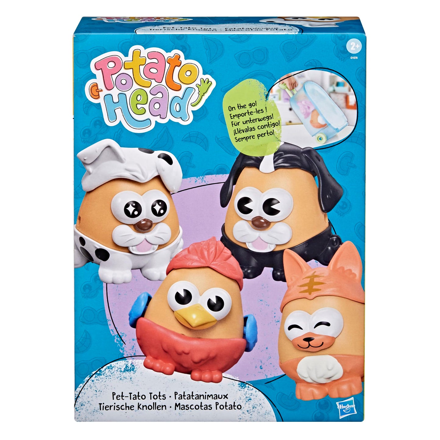 Potato Head Pet-Tato Tots, Pet-Themed Set with 31 Parts and Pieces Plus Rolling Carry Case, Easter Gift for Kids, Toddler and Preschool Toys for Girls and Boys 2 and Up (Amazon Exclusive)