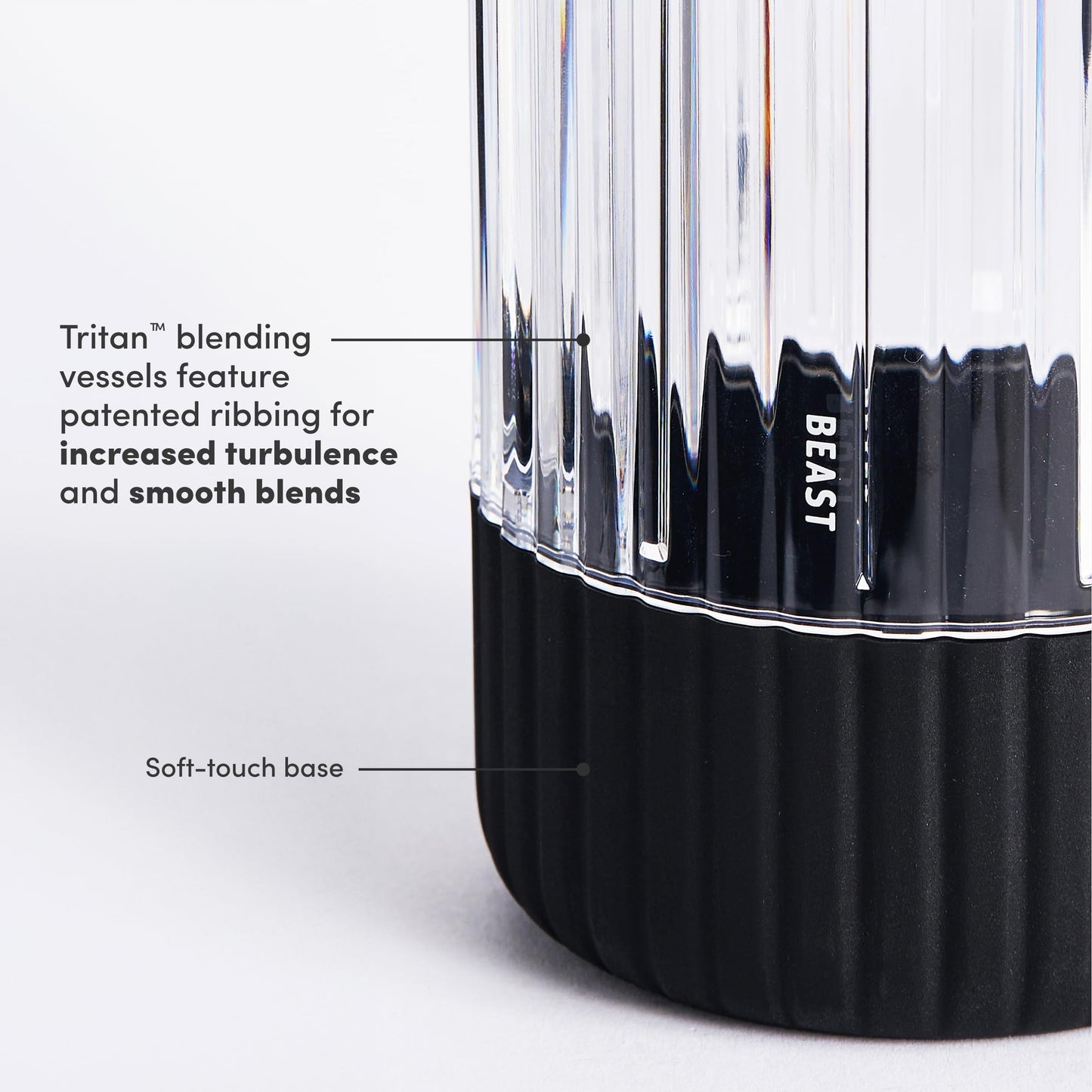 Beast Mega 1200 Stainless Steel | Premium Countertop Blender | Smoothies, Shakes, Sauces, Dips | Lg Servings | Blends Ice + Frozen Fruit | Double-Wall Insulation | Extra Vessels | 1200W (Carbon Black)