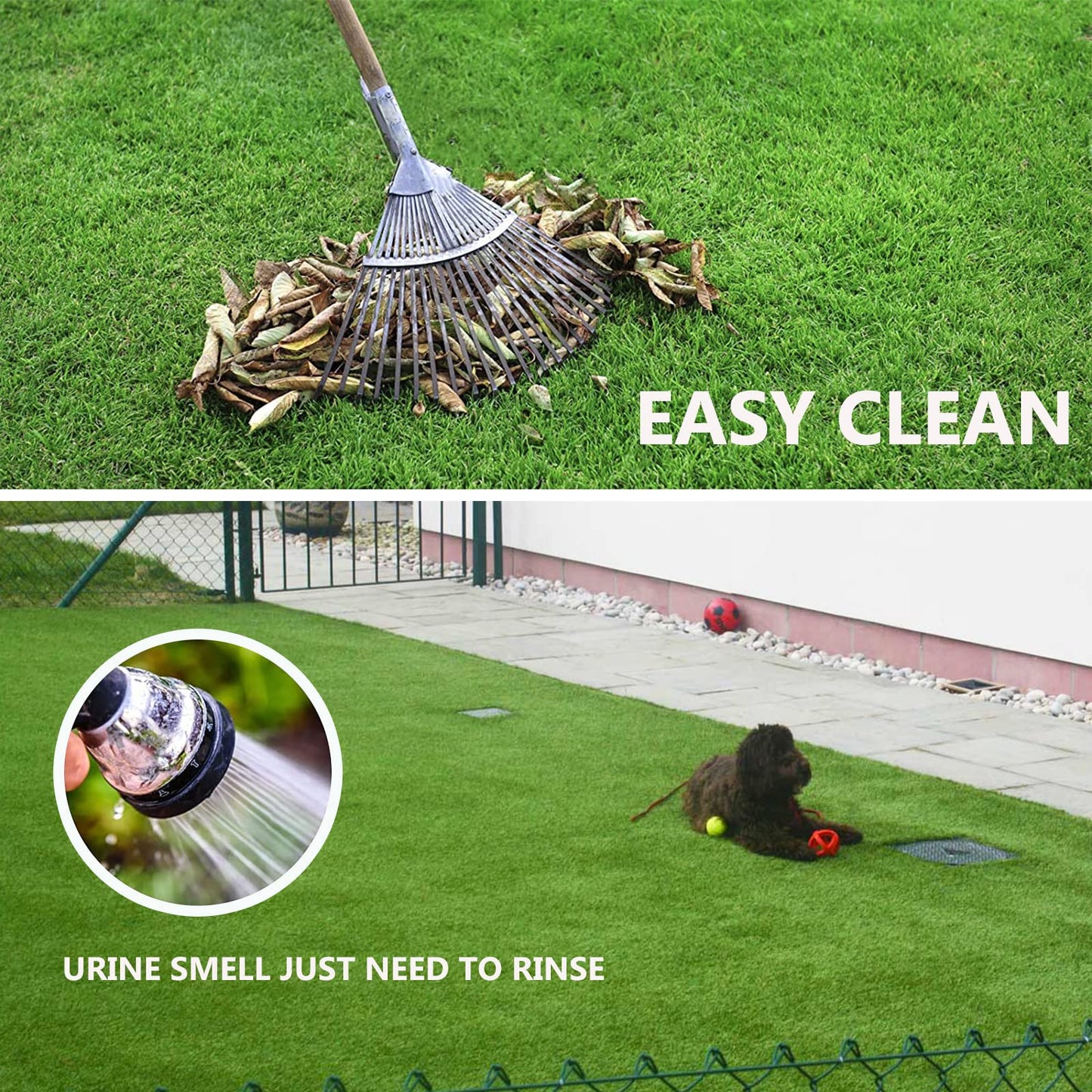 NINXANG Artificial Grass Rug 1FTx41FT(41 Square FT) Fake Grass Pet Dog Mat Pad with Drain Holes Realistic Indoor Outdoor Astroturf Garden Lawn Landscape Patio Synthetic Turf Mat Thick Faux Grass