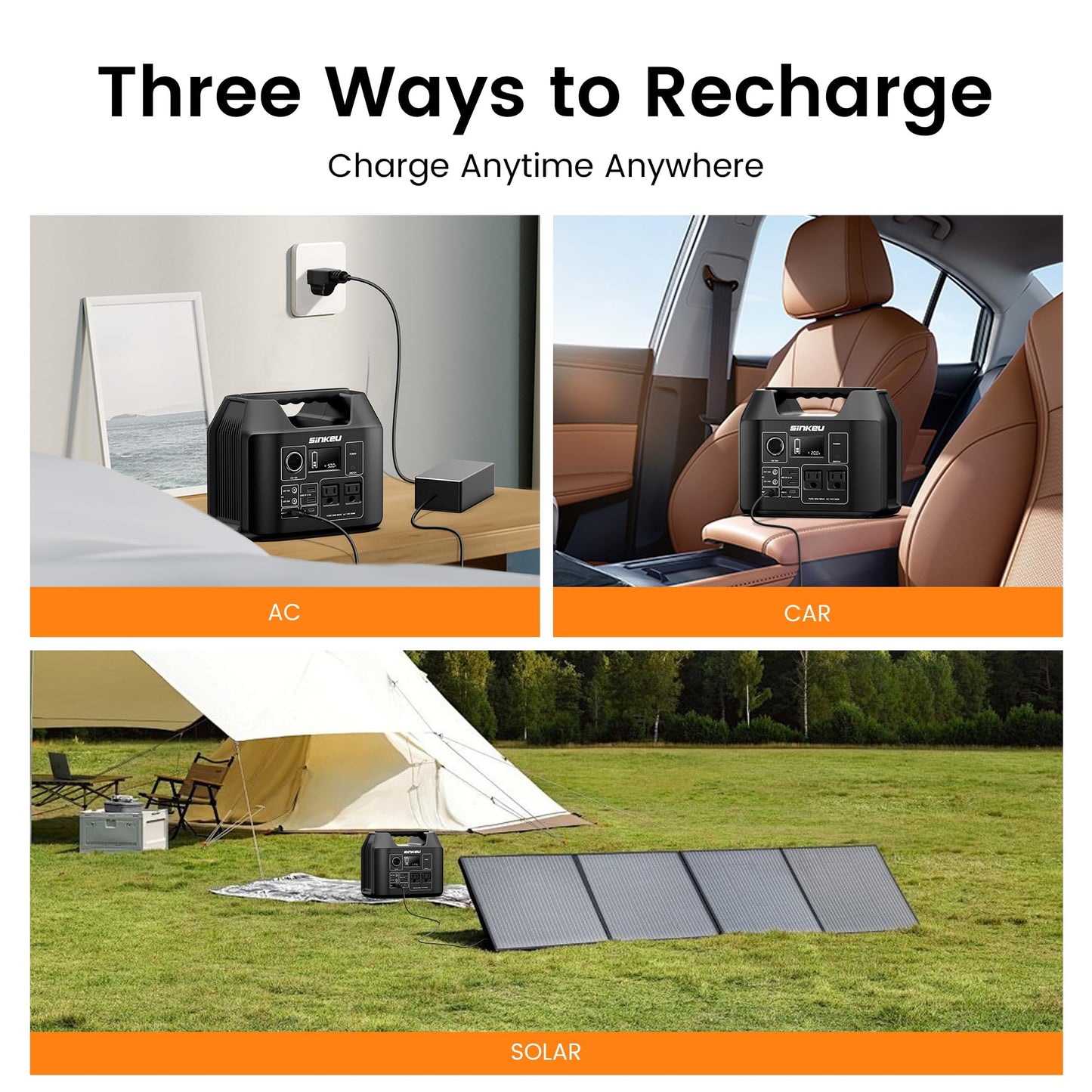 SinKeu Portable Power Station 80000mAh,256Wh LiFePO4 Battery Backup,300W AC Outlets, Power Bank for Hurricane Emergency Outdoor Camping RVs Home
